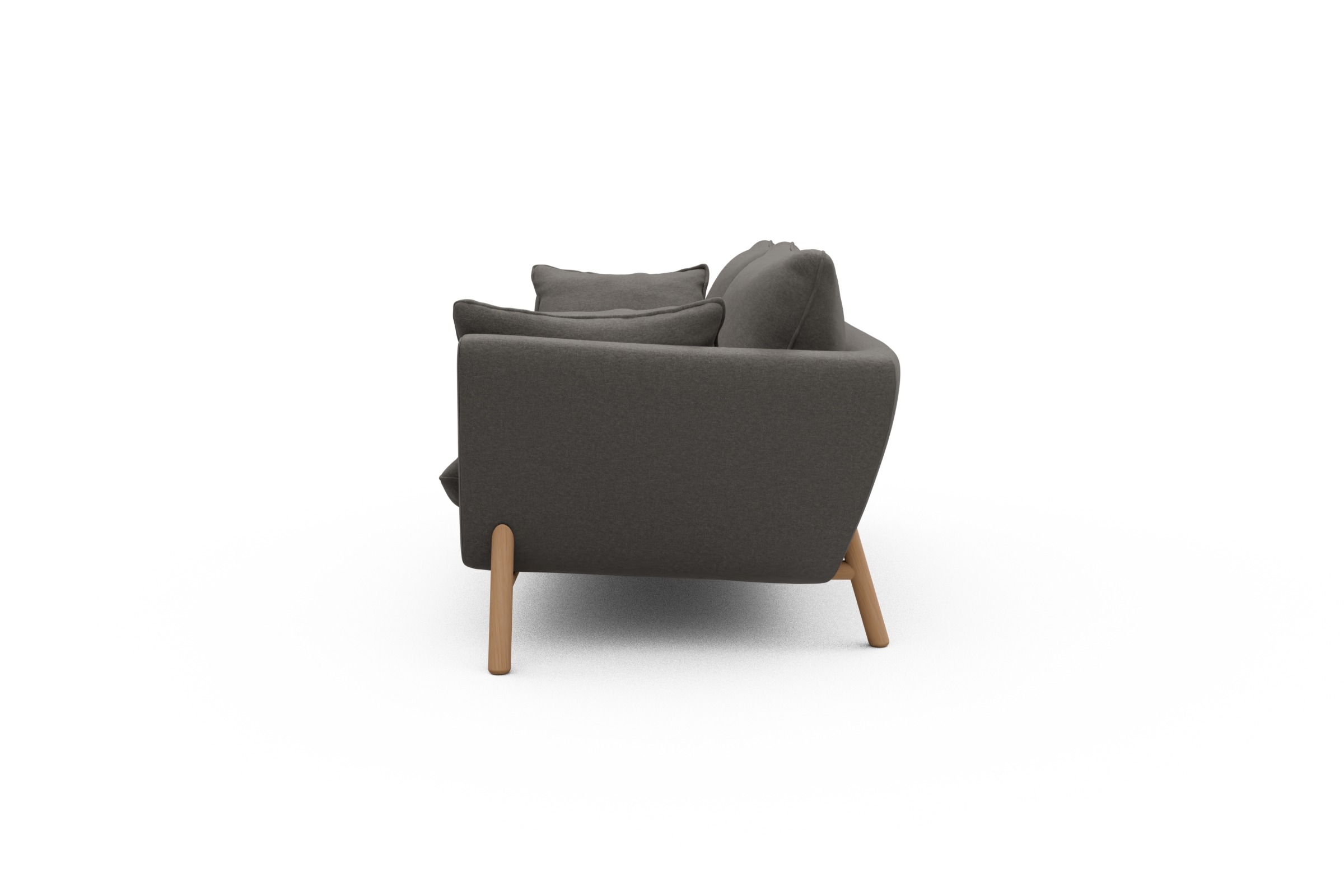 Sofa Emil 2-Sitzer Beinfarbe Eiche Natur Satya-Taupe