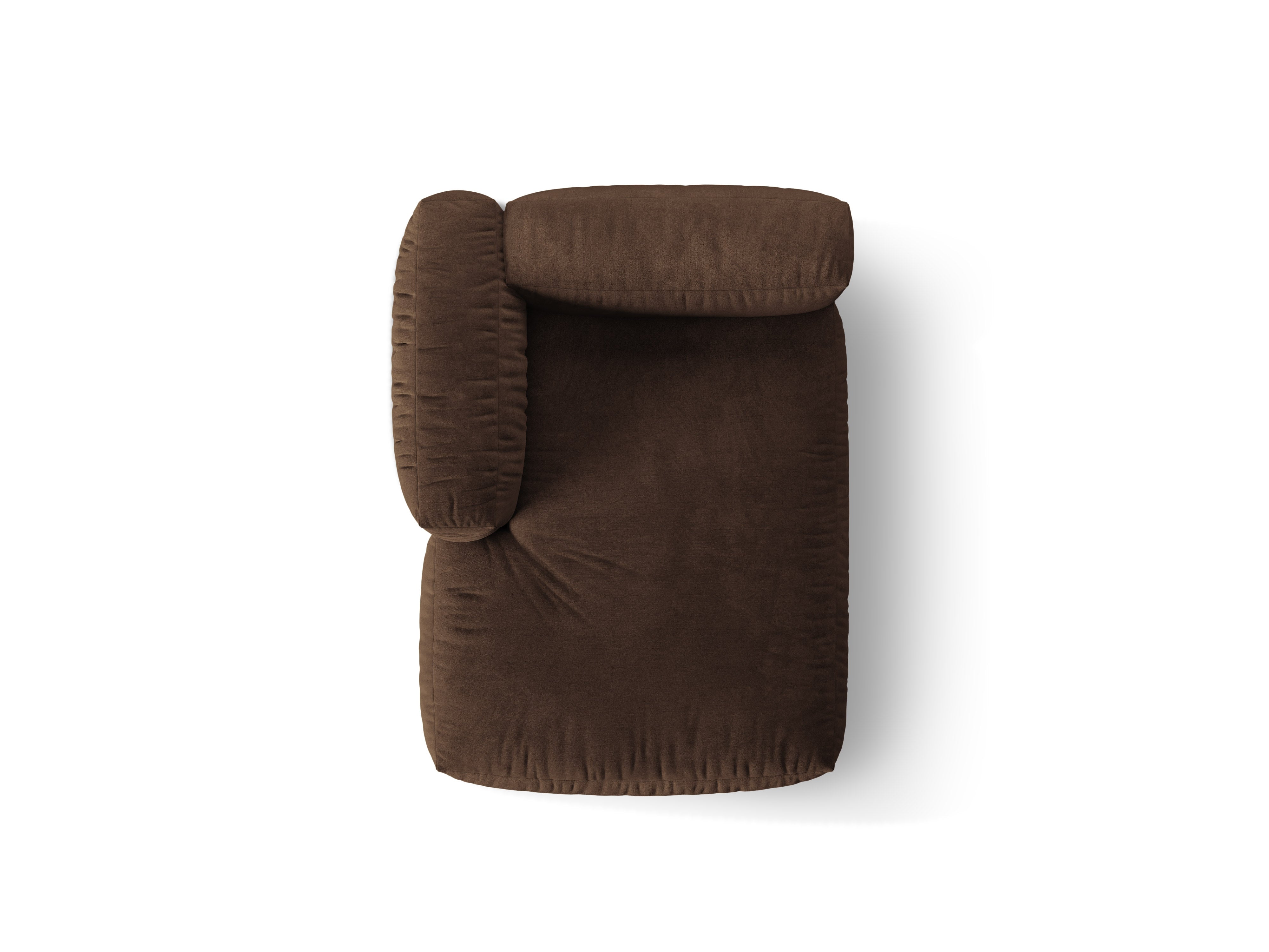 Micadoni Recamiere Martina 1-Sitzer Samt Vogue Schokolade Links