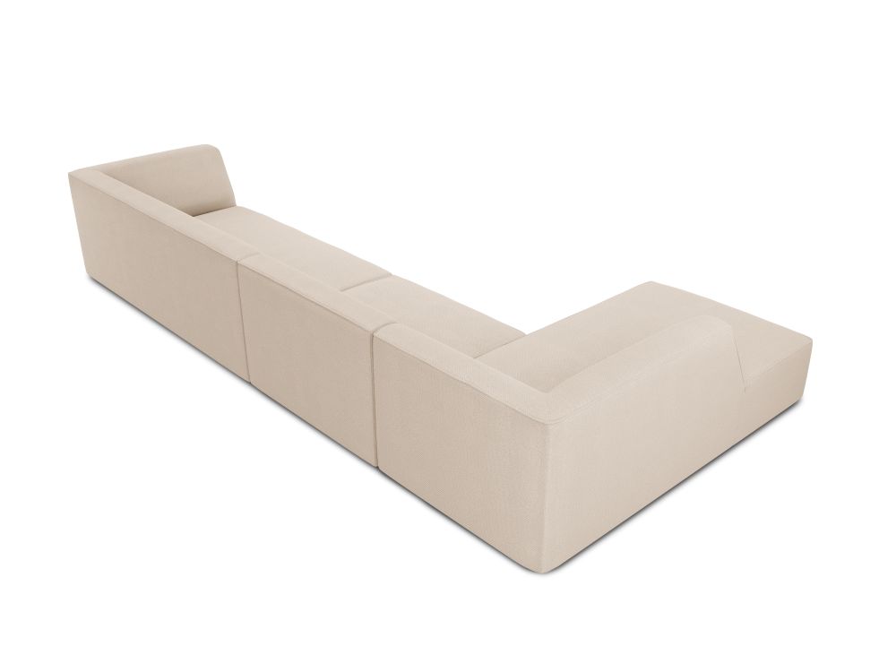 Cosmopolitan Design Ecksofa Siena 5-Sitzer Strukturierter Stoff Ottawa Beige Links