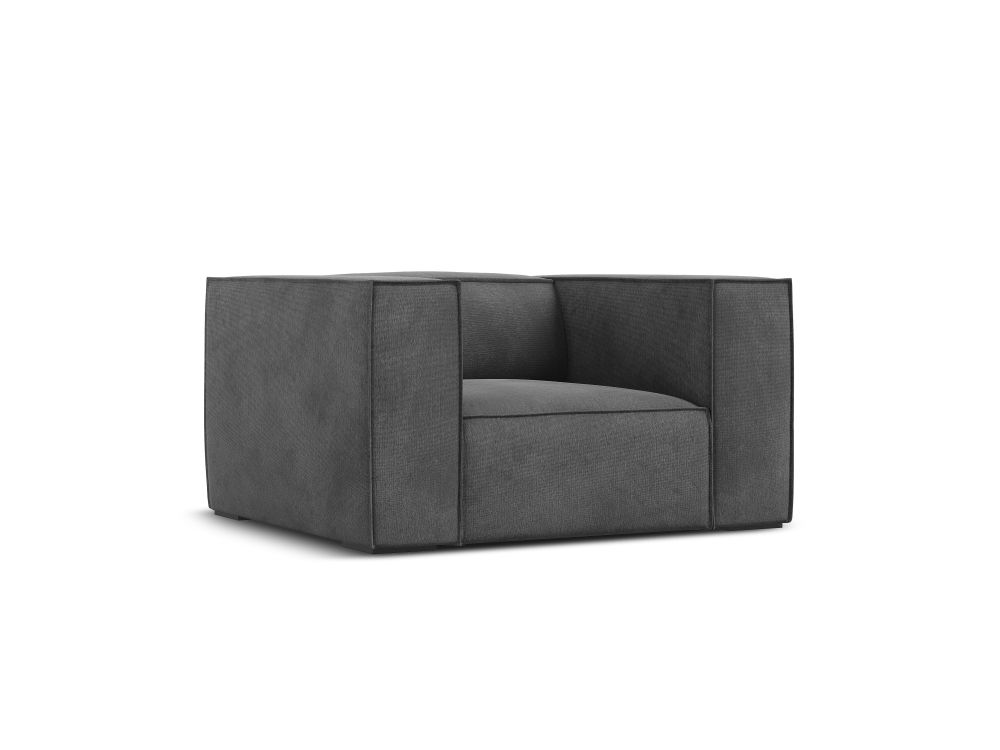 Cosmopolitan Design Sessel Turin Strukturierter Stoff Rosario Grau