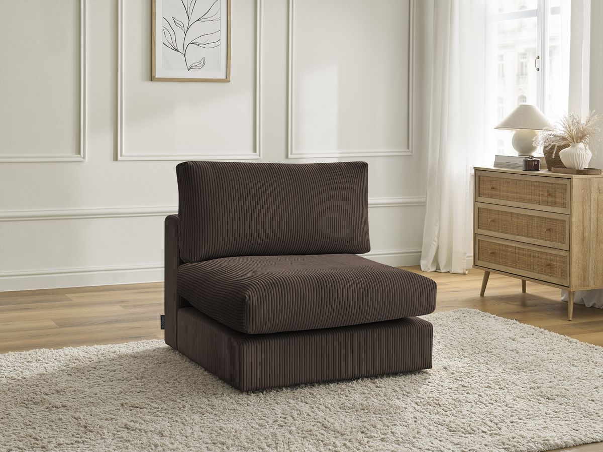 Bobochic Paris Sofamodul 1-Sitzer Cordsamt Braun