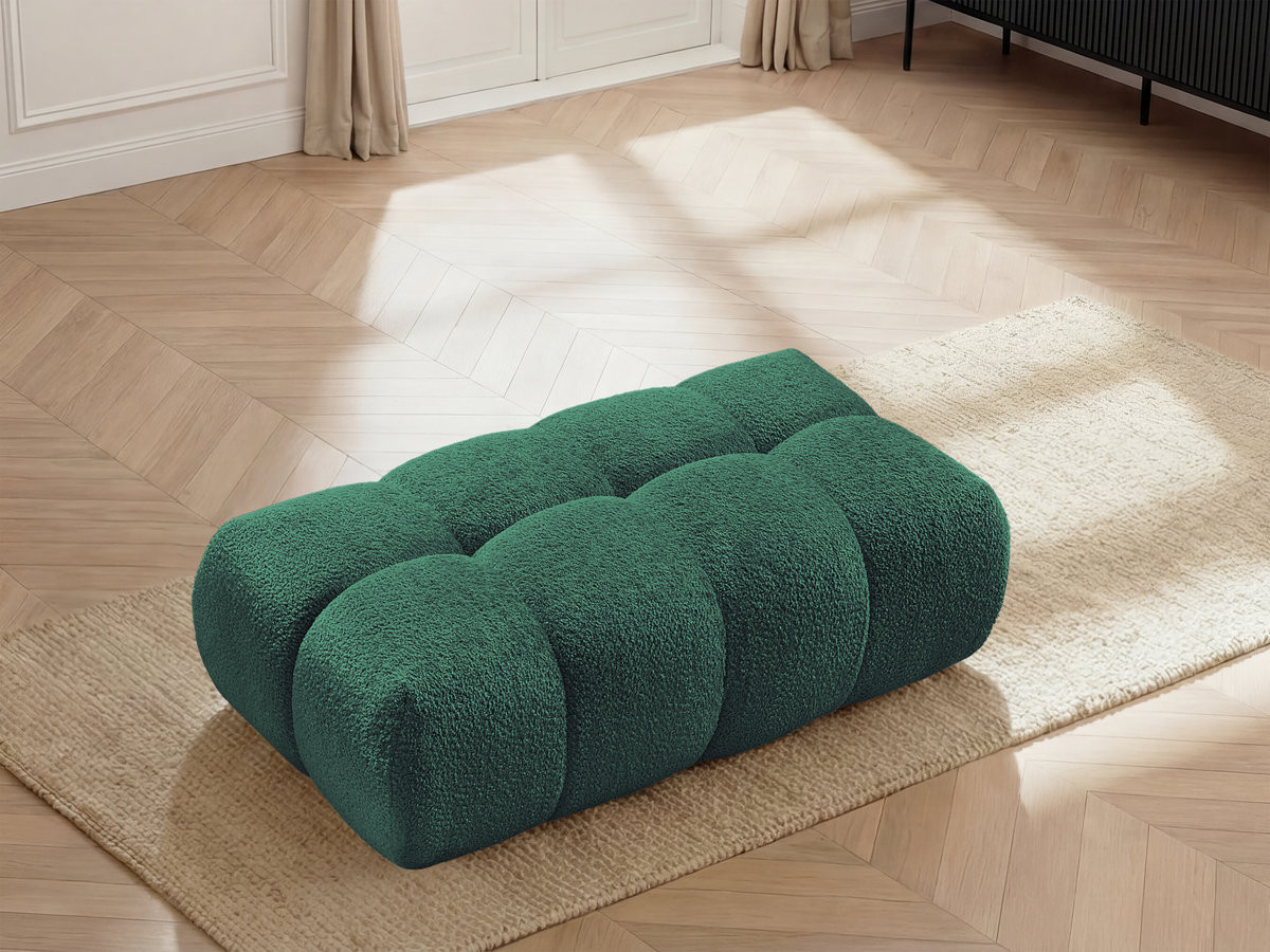 Bobochic Jaya Pouf Chenille Dunkelgrün