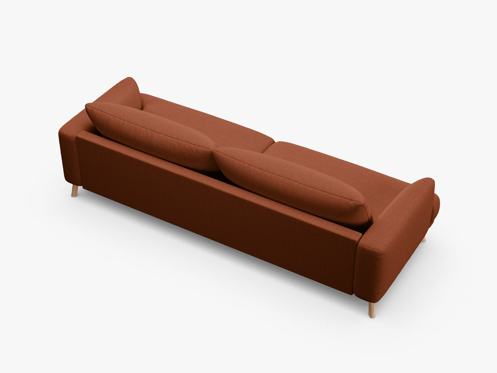 Micadoni Sofa Naomi 4-Sitzer Strukturierter Stoff Liberty Ziegel