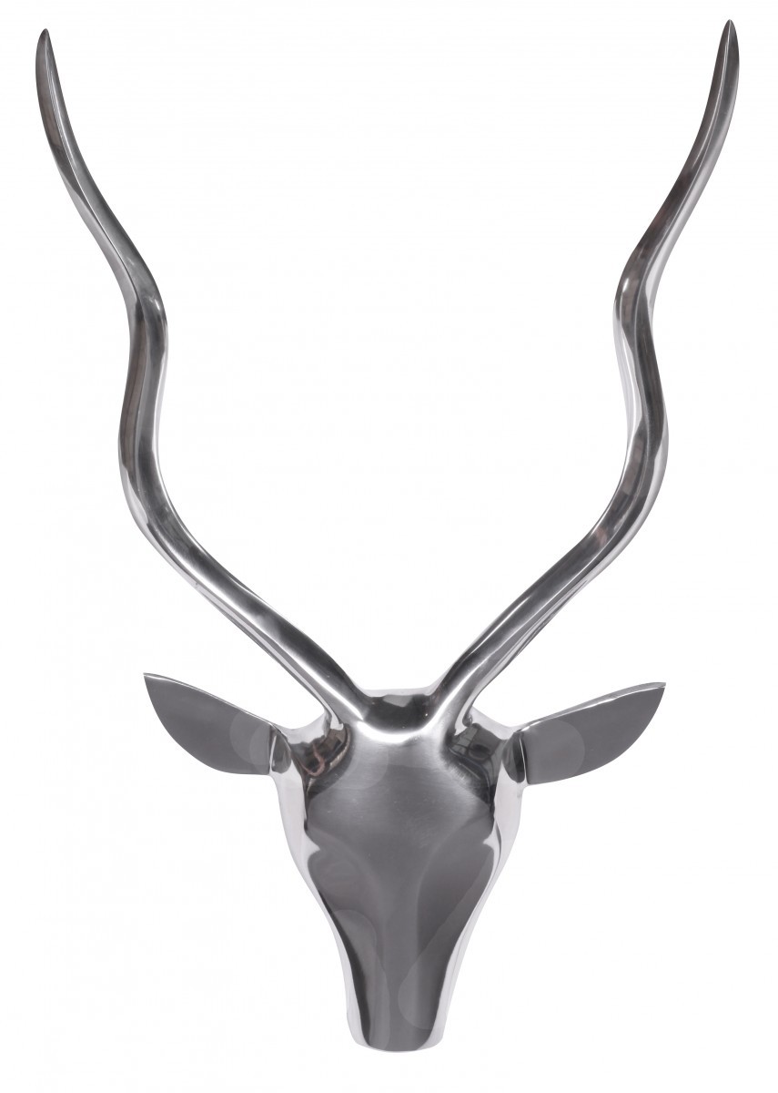 Dekogeweih Gamvik Aluminium Silber 33 × 4 × 54 cm
