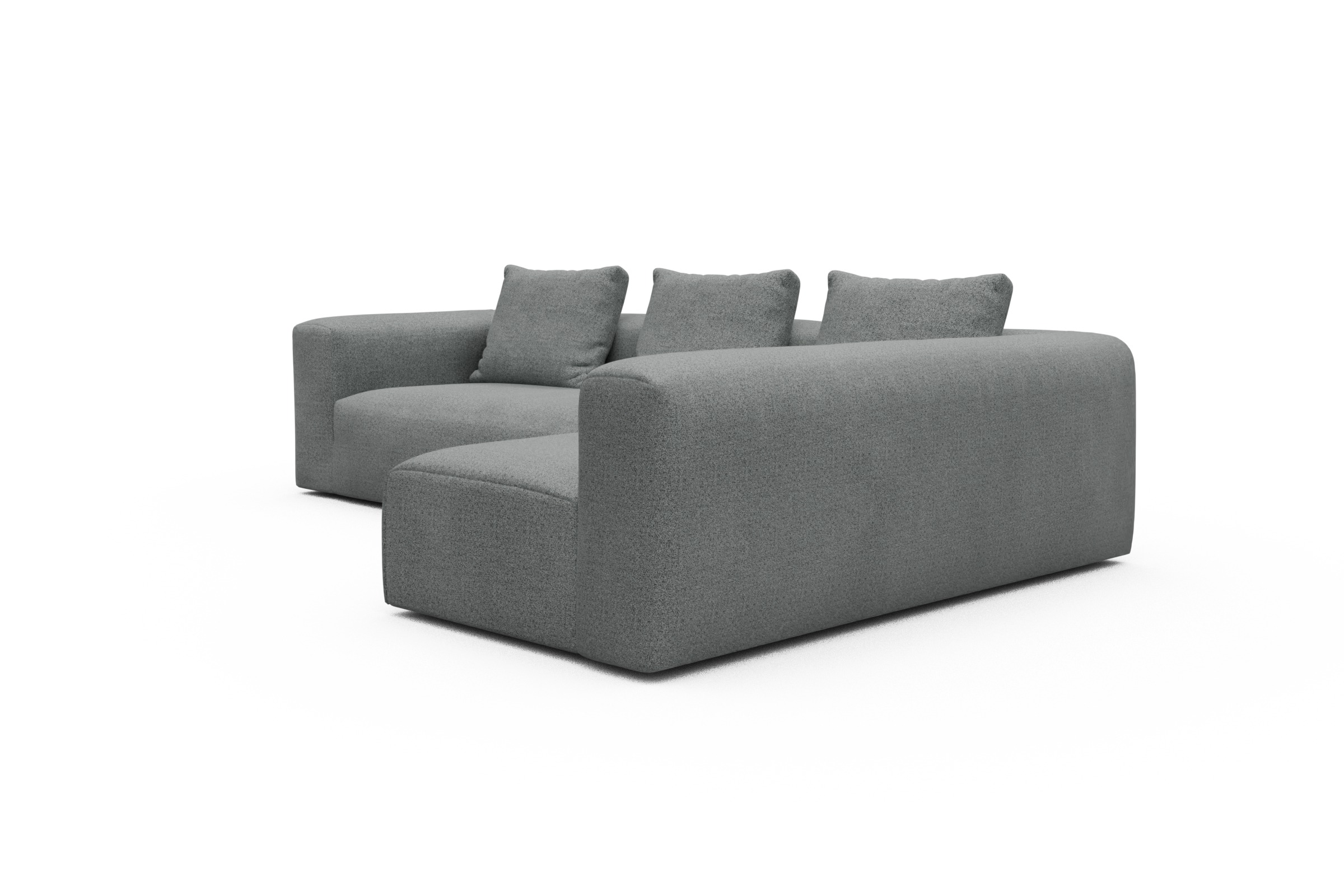 Ecksofa Fred 2x 2,5-Sitzer rechts offen Aivi-Gravet-Grey