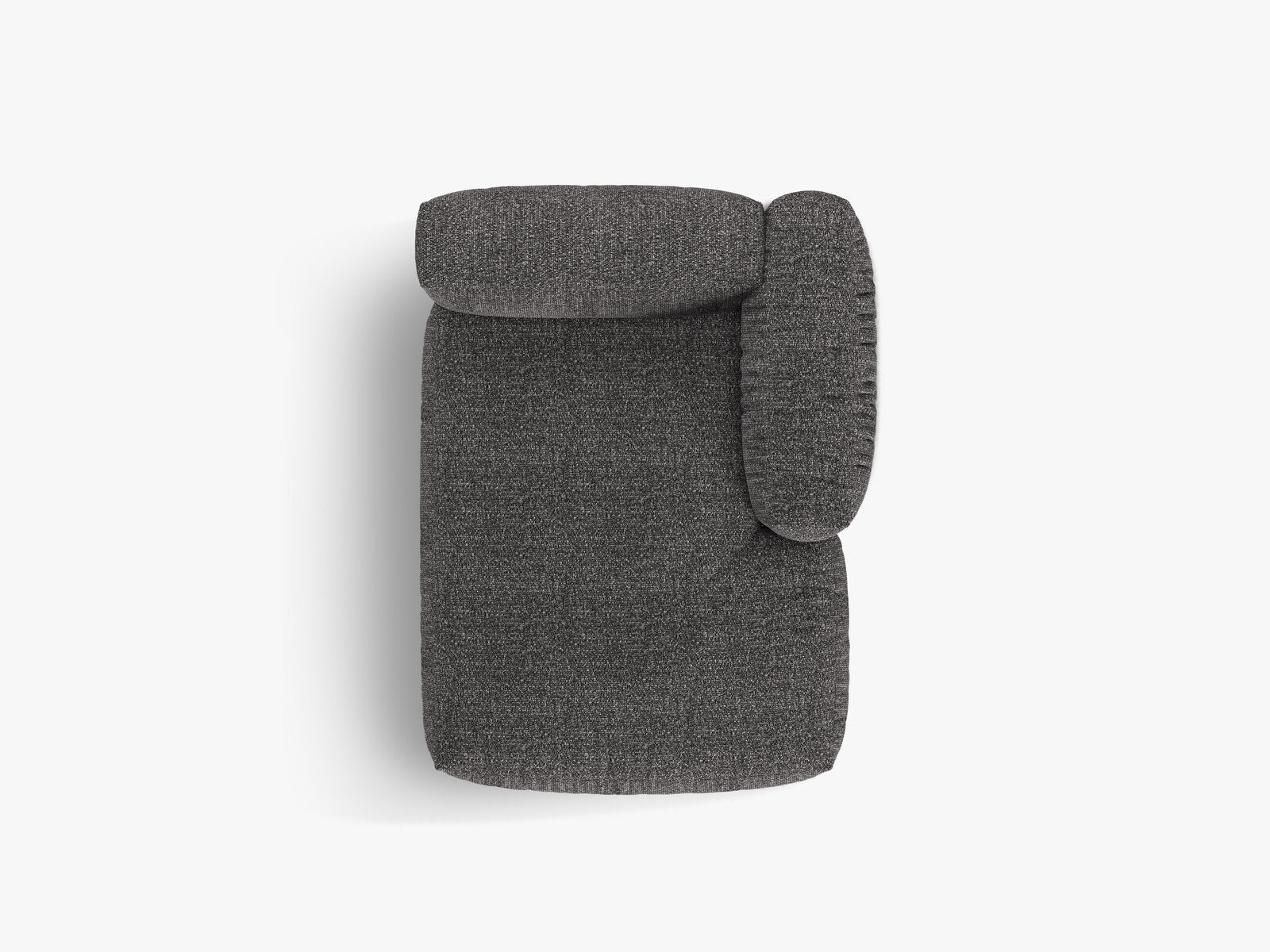 Micadoni Recamiere Martina 1-Sitzer Rechts Boucle Monet Anthrazit