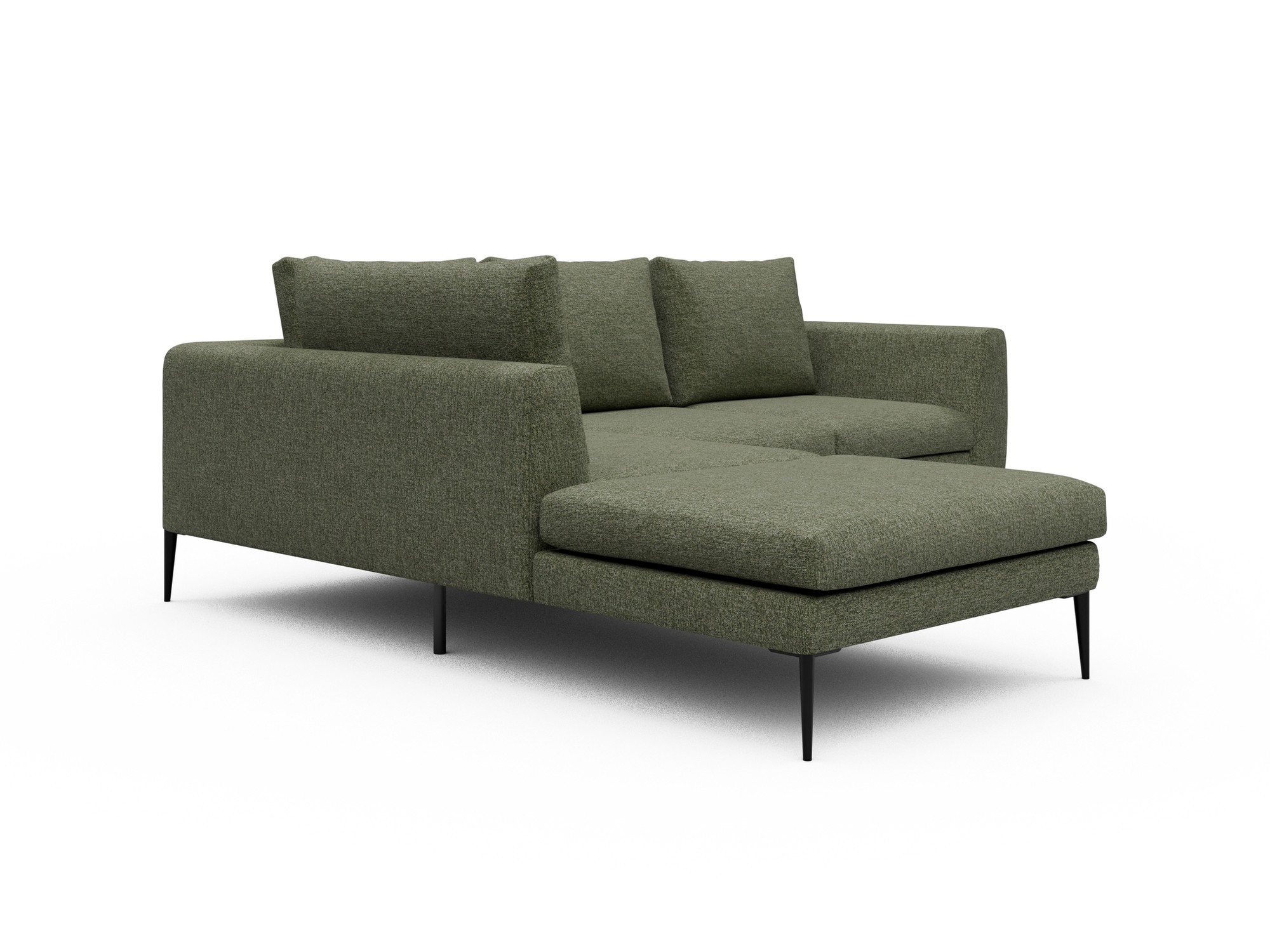 Skandi Home Ecksofa Paul Relax-Ecke links mit 2-Sitzer Carreno-Vivid-Green moebelfaktor