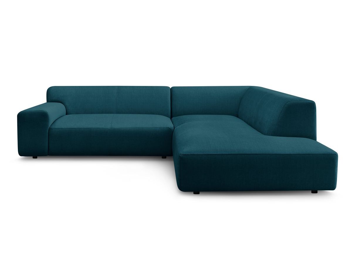 Bobochic Lavena Ecksofa 272 × 220 cm Samt Dunkelblau Ecke rechts