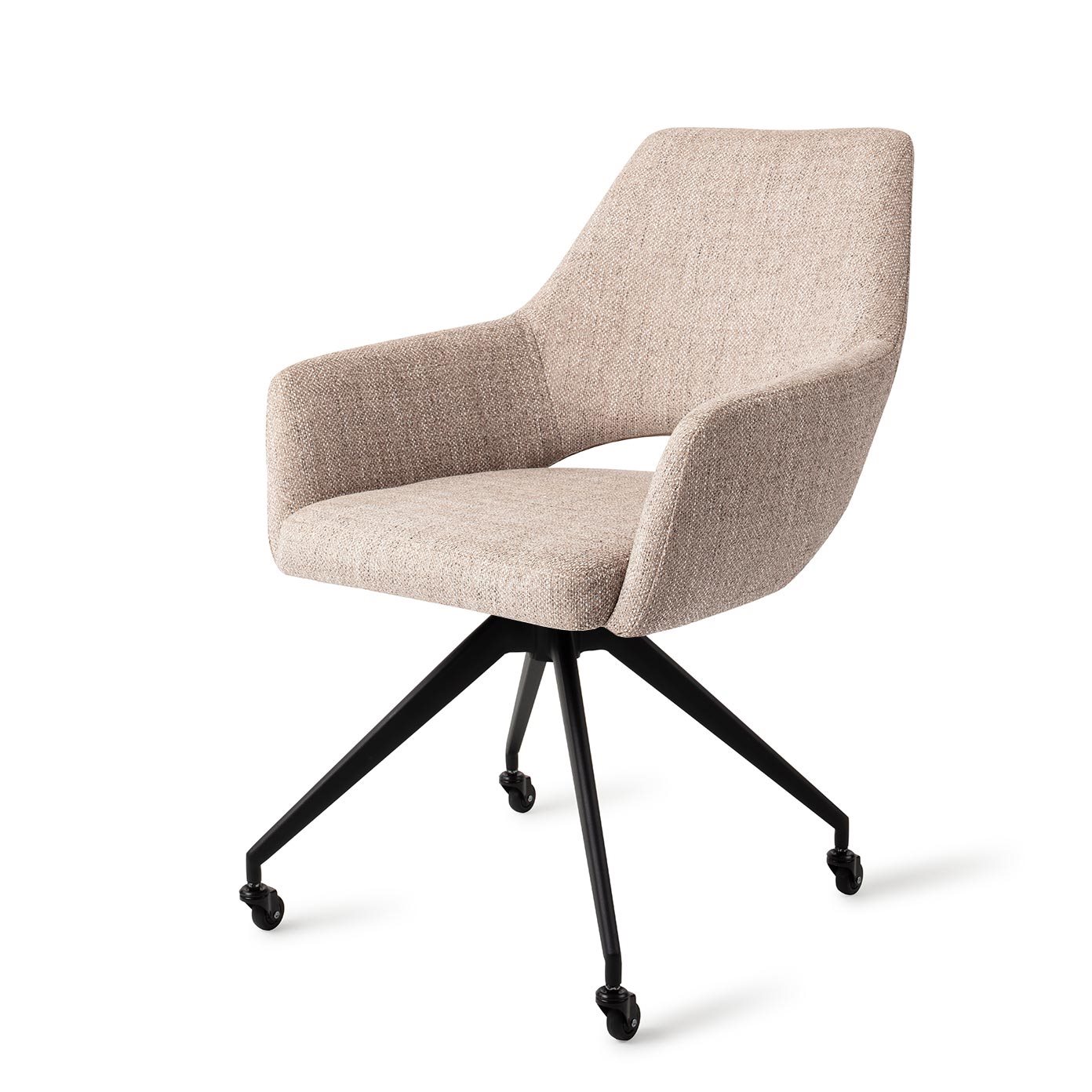 Jesper Home Esszimmerstuhl Yanai Biscuit Beach Glide Schwarz