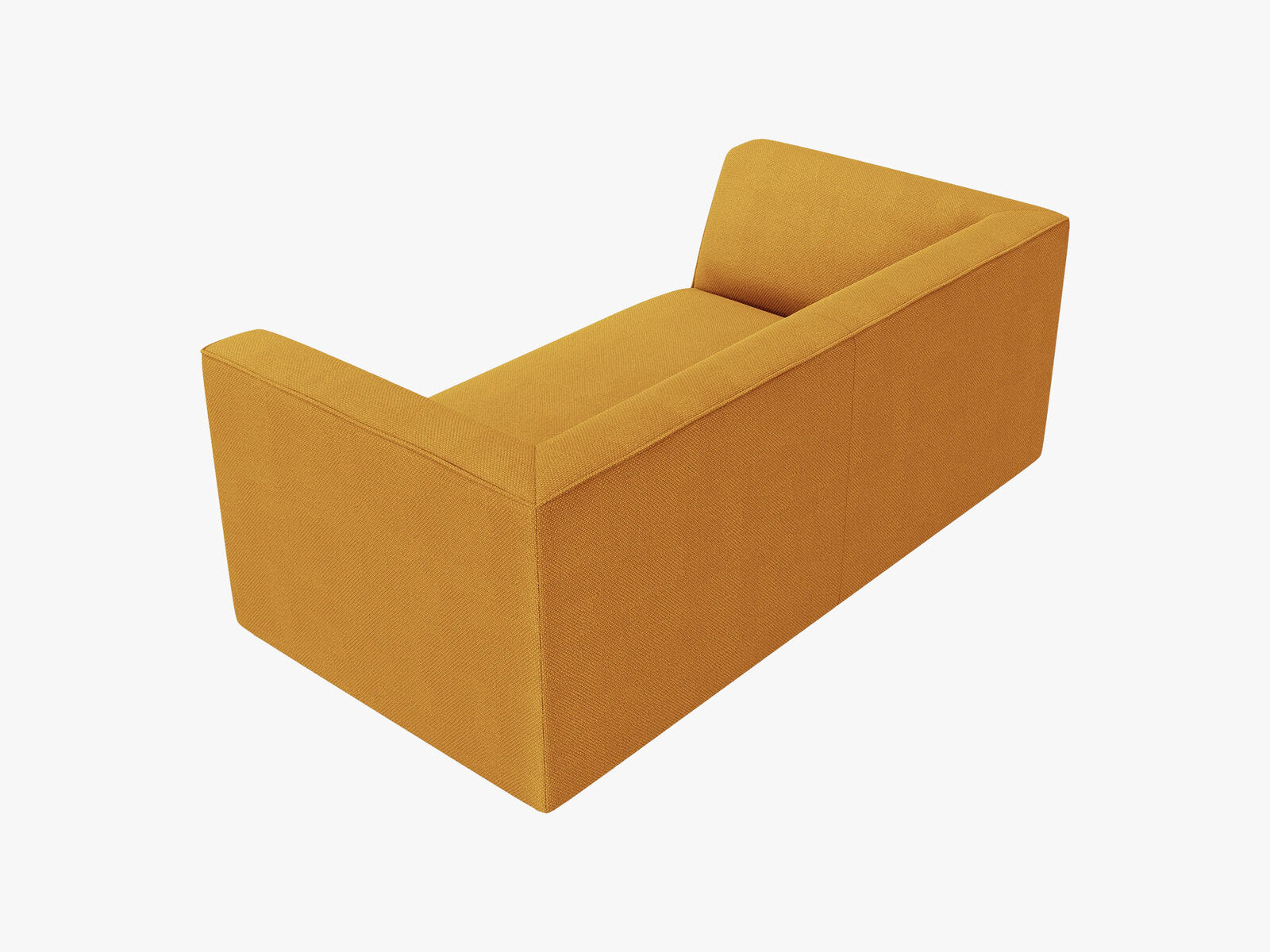 Micadoni Sofa Ruby 2-Sitzer Strukturierter Stoff Ottawa Gelb