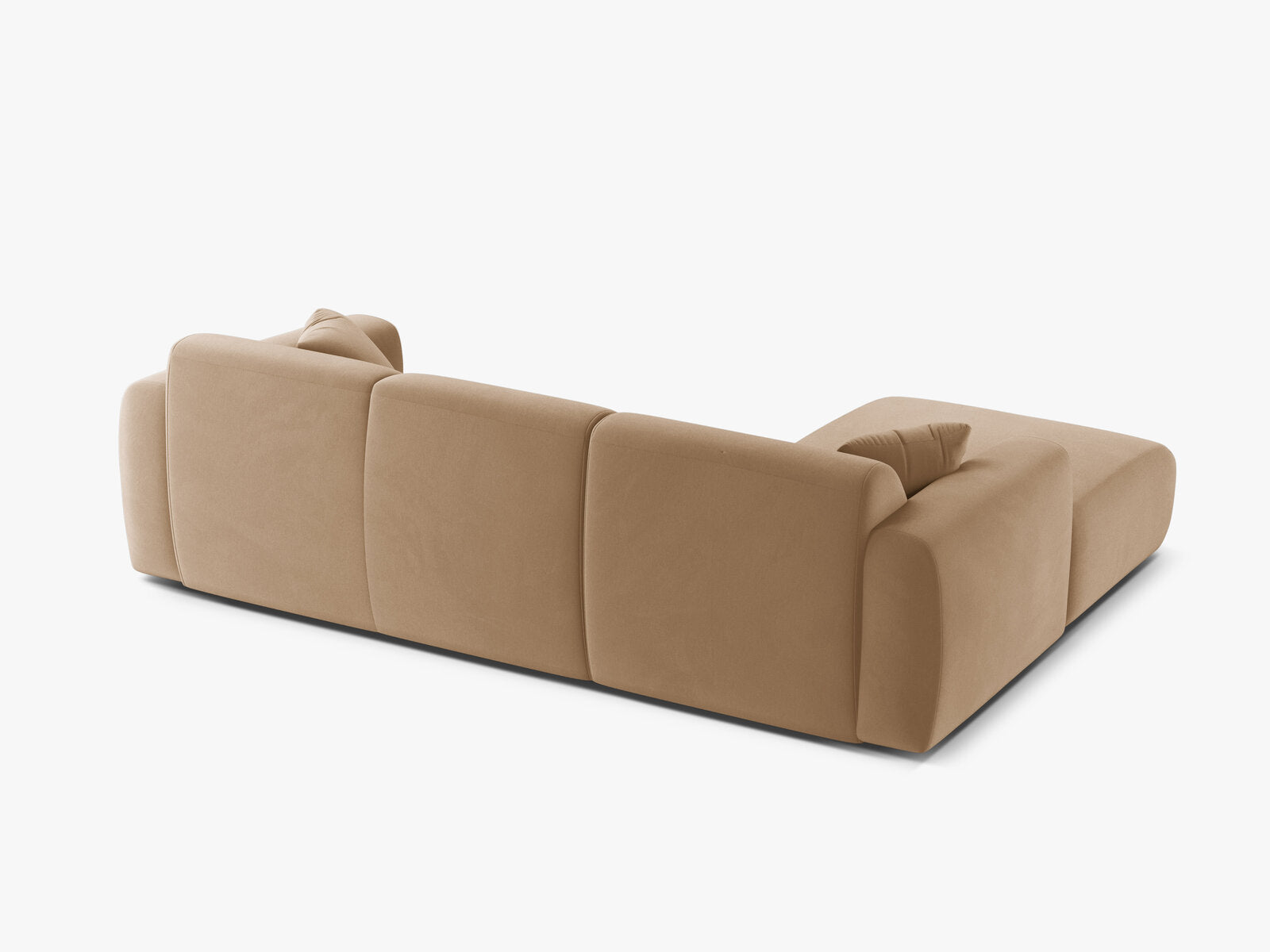 Micadoni Ecksofa Molino 4-Sitzer Links Samt Casino Sand