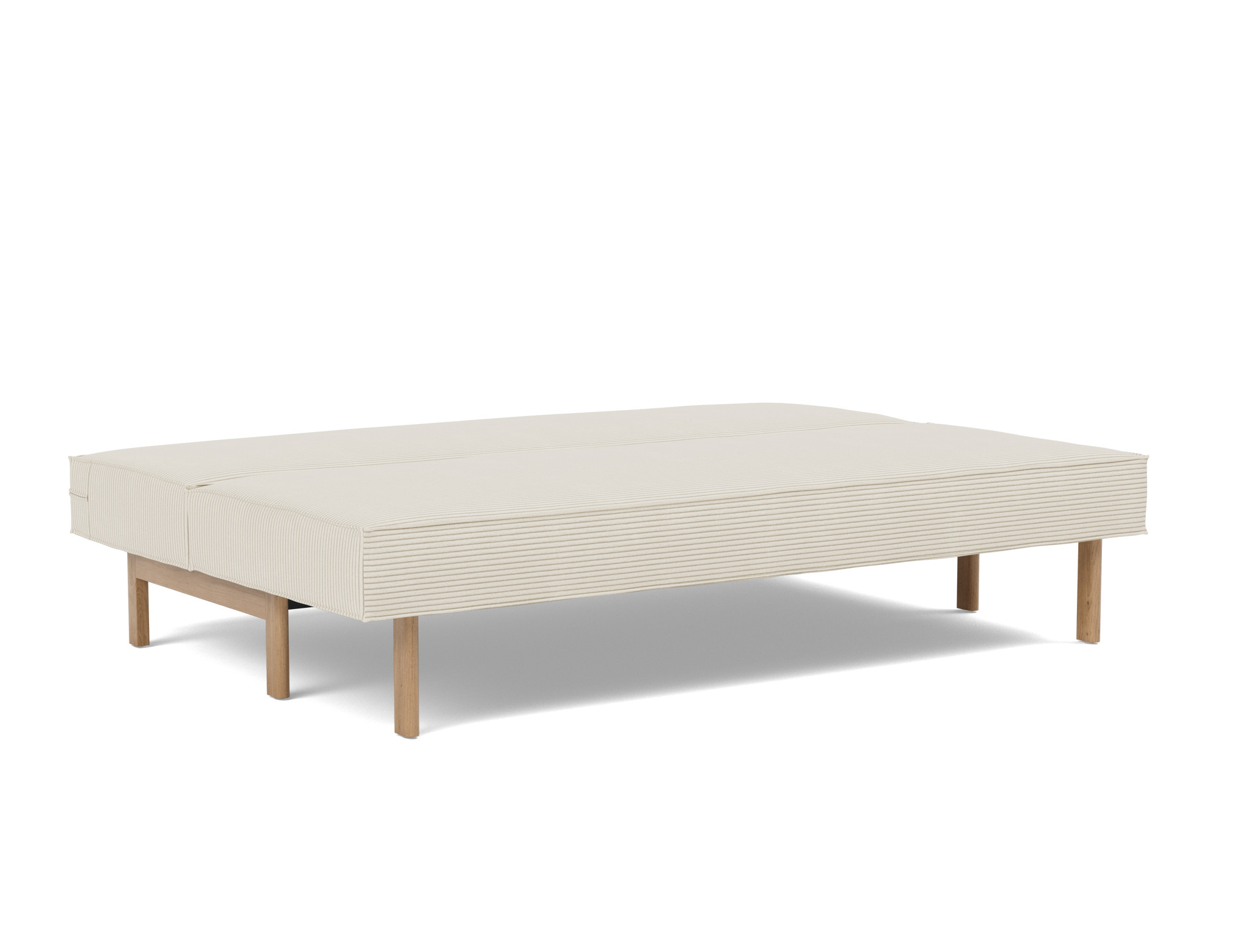 Schlafsofa Sly Kord Corduroy 594-Ivory Beine Eiche