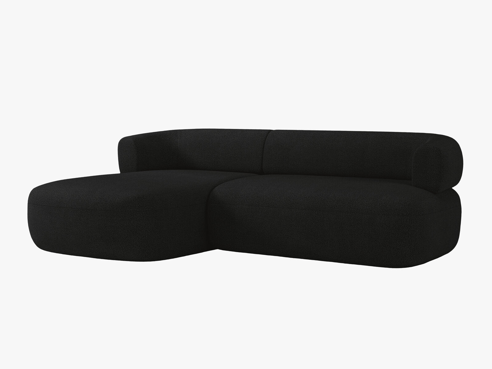 Micadoni 5-Sitzer Ecksofa Jenny Links Boucle Now or Never Schwarz