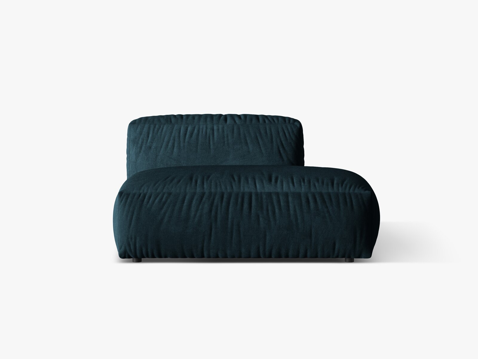 Micadoni Ecksofa-Modul Martina 1-Sitzer Samt Vogue Tiefes Petrol Rechts