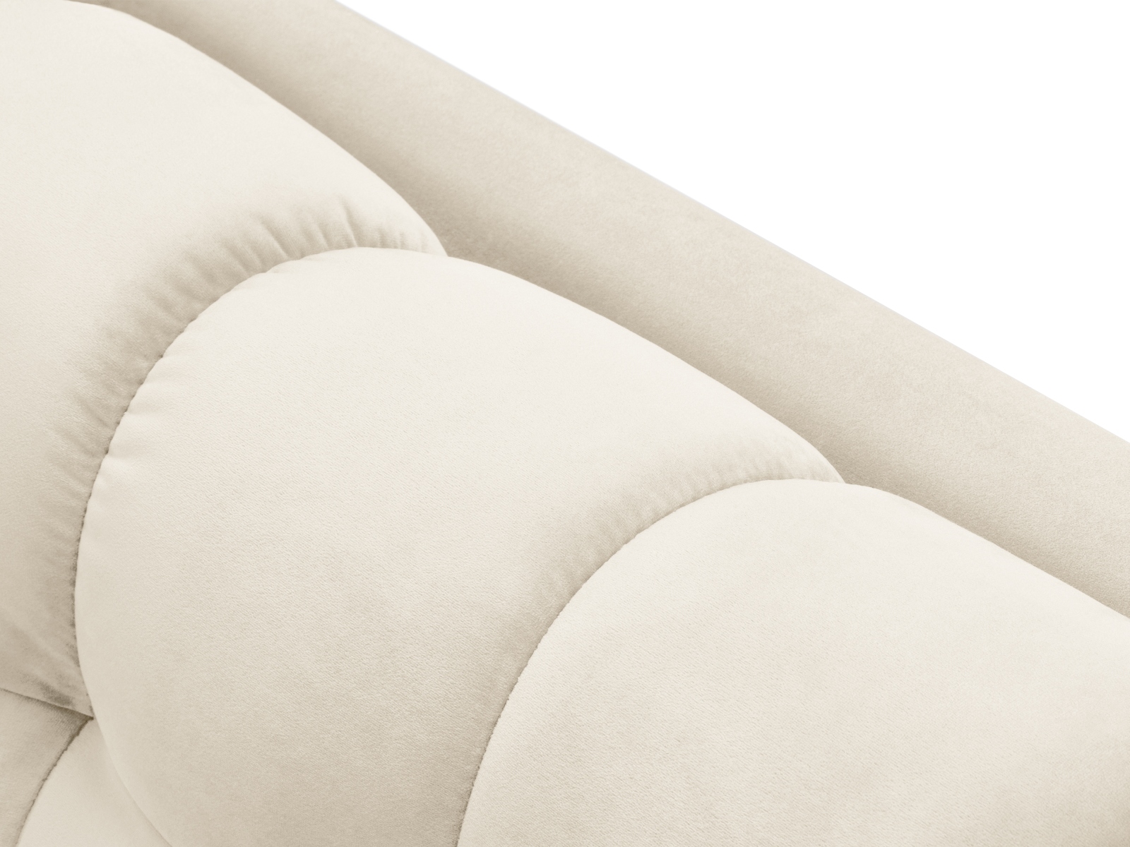 Cosmopolitan Design Chaiselongue Bali Samt Bluvel Helles Beige Links Beine Schwarzes Metall