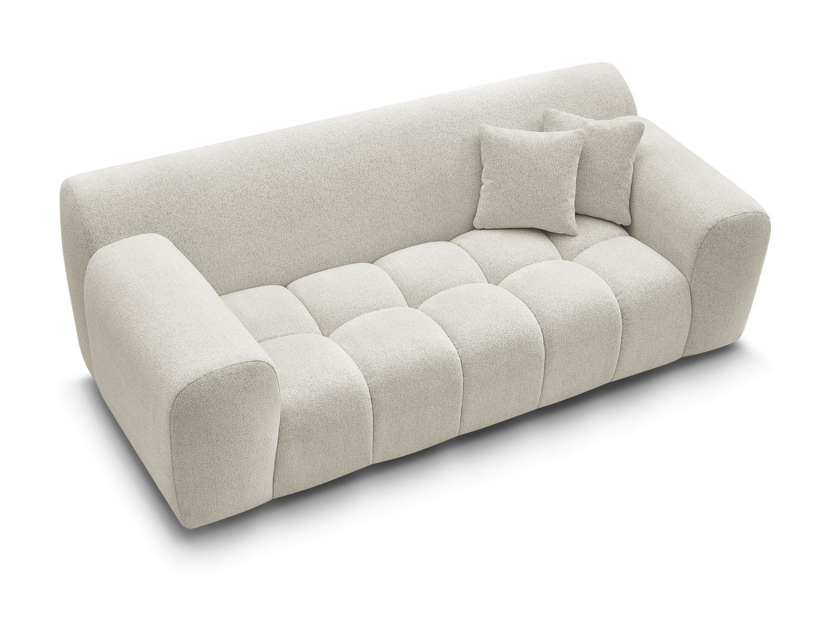 Bobochic Melisse Sofa 2-Sitzer Melange-Stoff Weiß