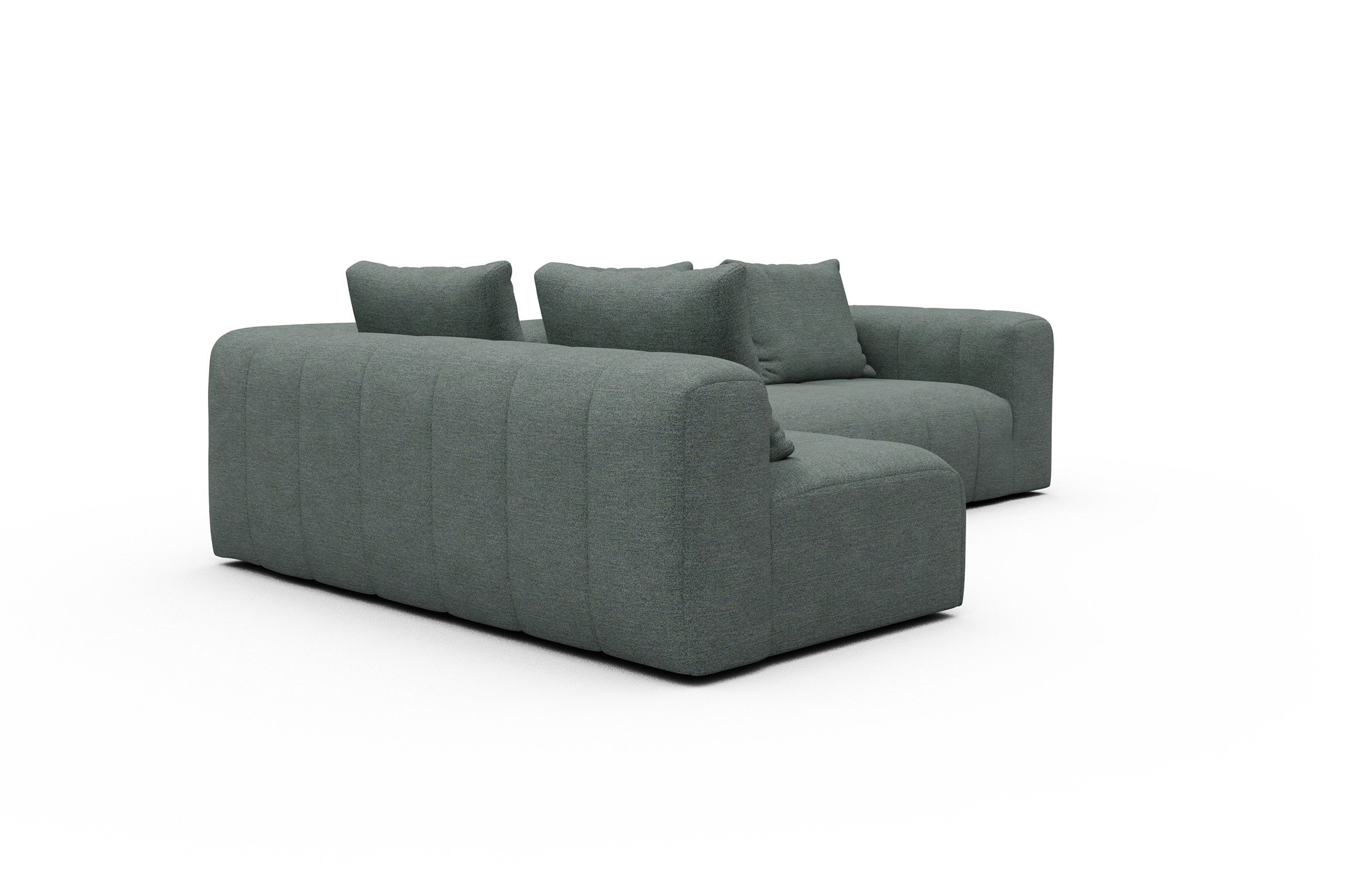 Ecksofa Hugo 2x 2,5-Sitzer Armlehne rechts Carreno-Ice-Blue