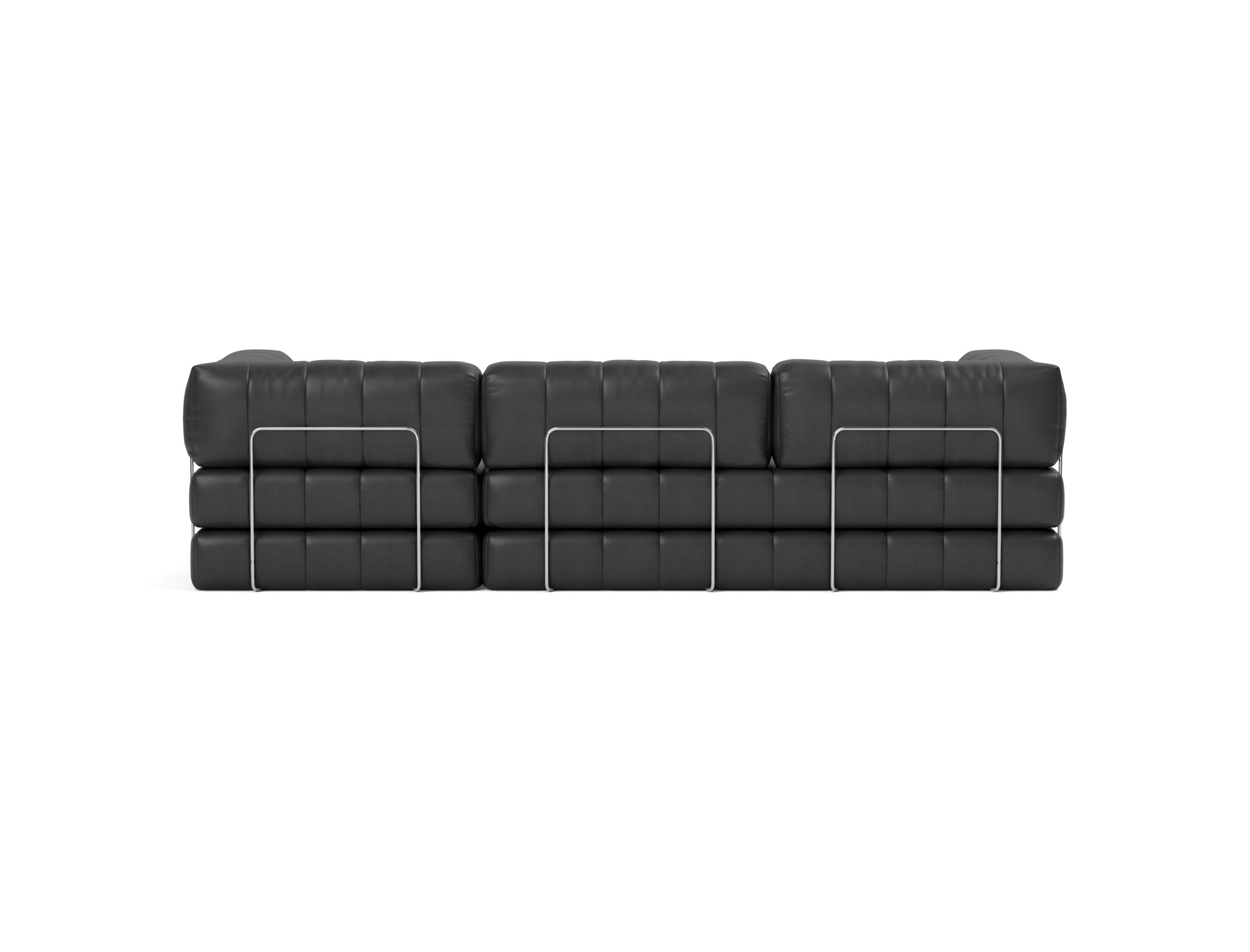 Schlafsofa CozyPad Grand mit Armlehnen Lederoptik Faunal 550-Black
