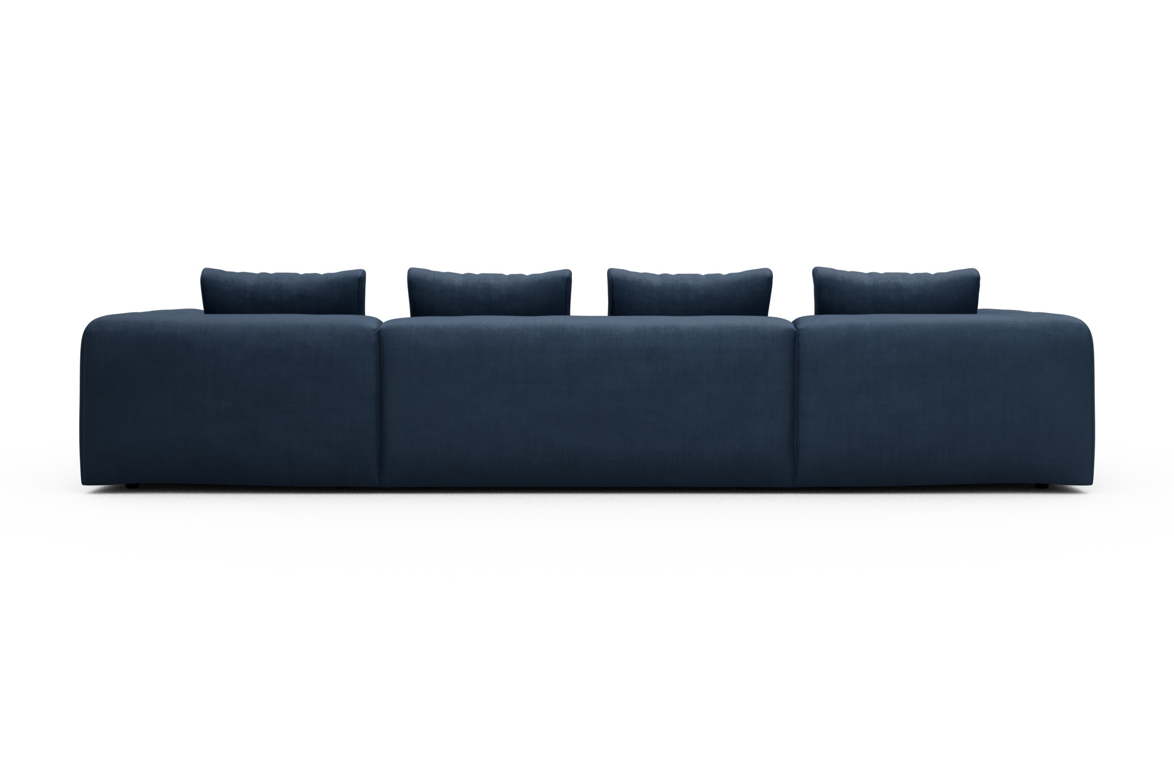 Wohnlandschaft Fred mit 2-Sitzer und Chaiselongue beidseitig Cordufine-Royal-Blue