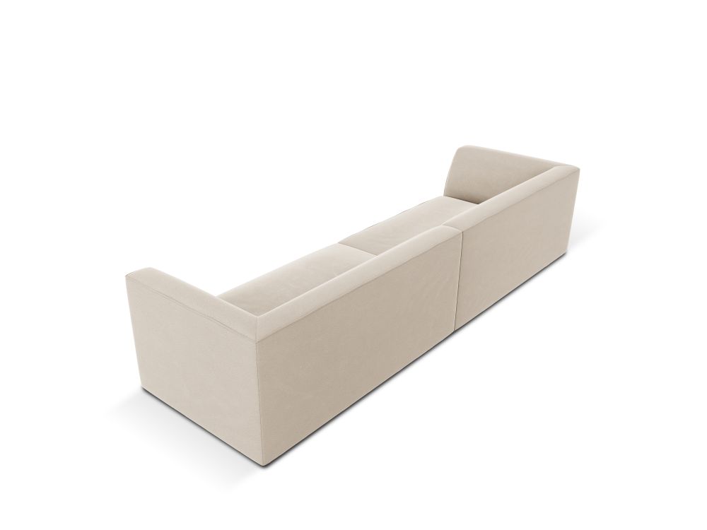 Cosmopolitan Design Sofa Siena 4-Sitzer Samt Salvador Beige