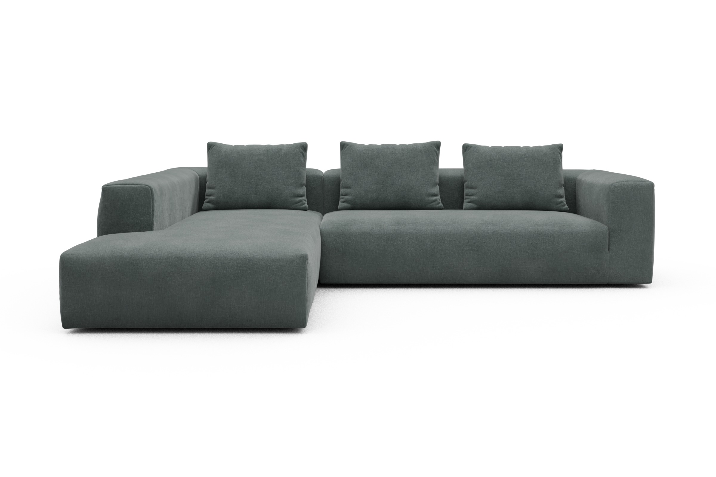 Skandi Home Ecksofa Fred Relax-Ecke links mit 2,5-Sitzer Smooth-Silver-Grey moebelfaktor