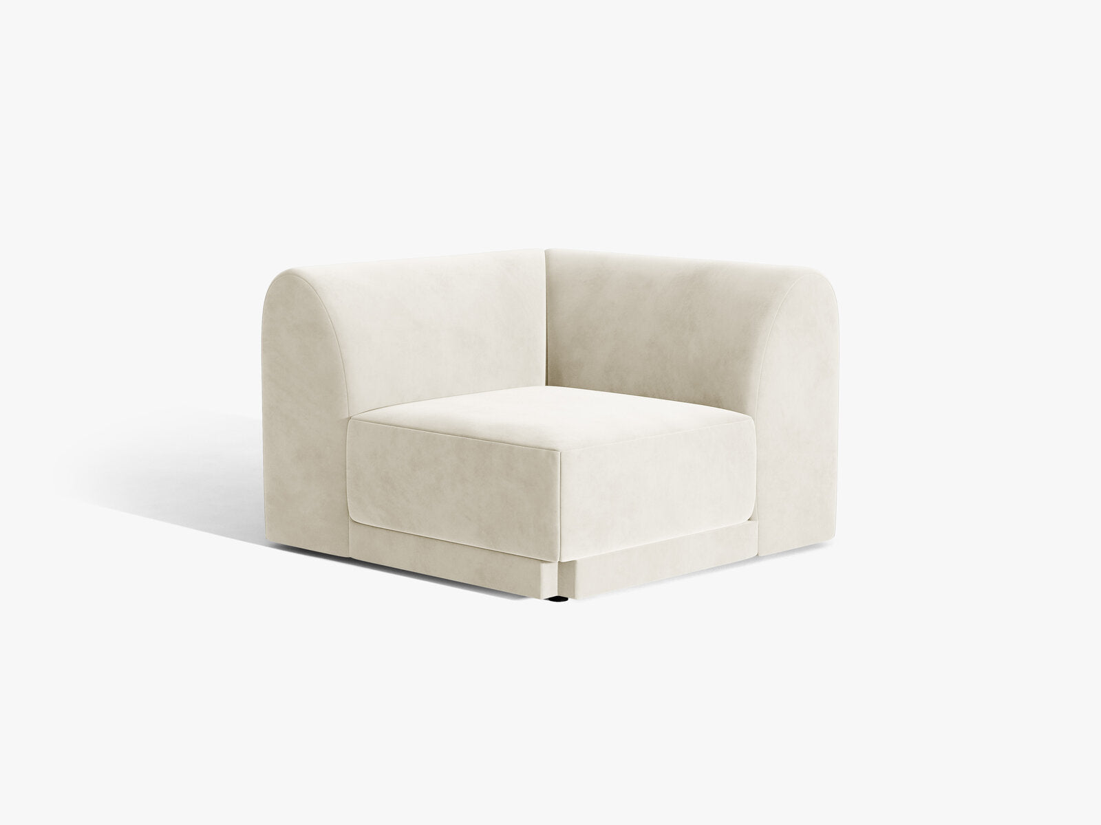 Micadoni Modul Ecke Miley Samt Bluvel Helles Beige
