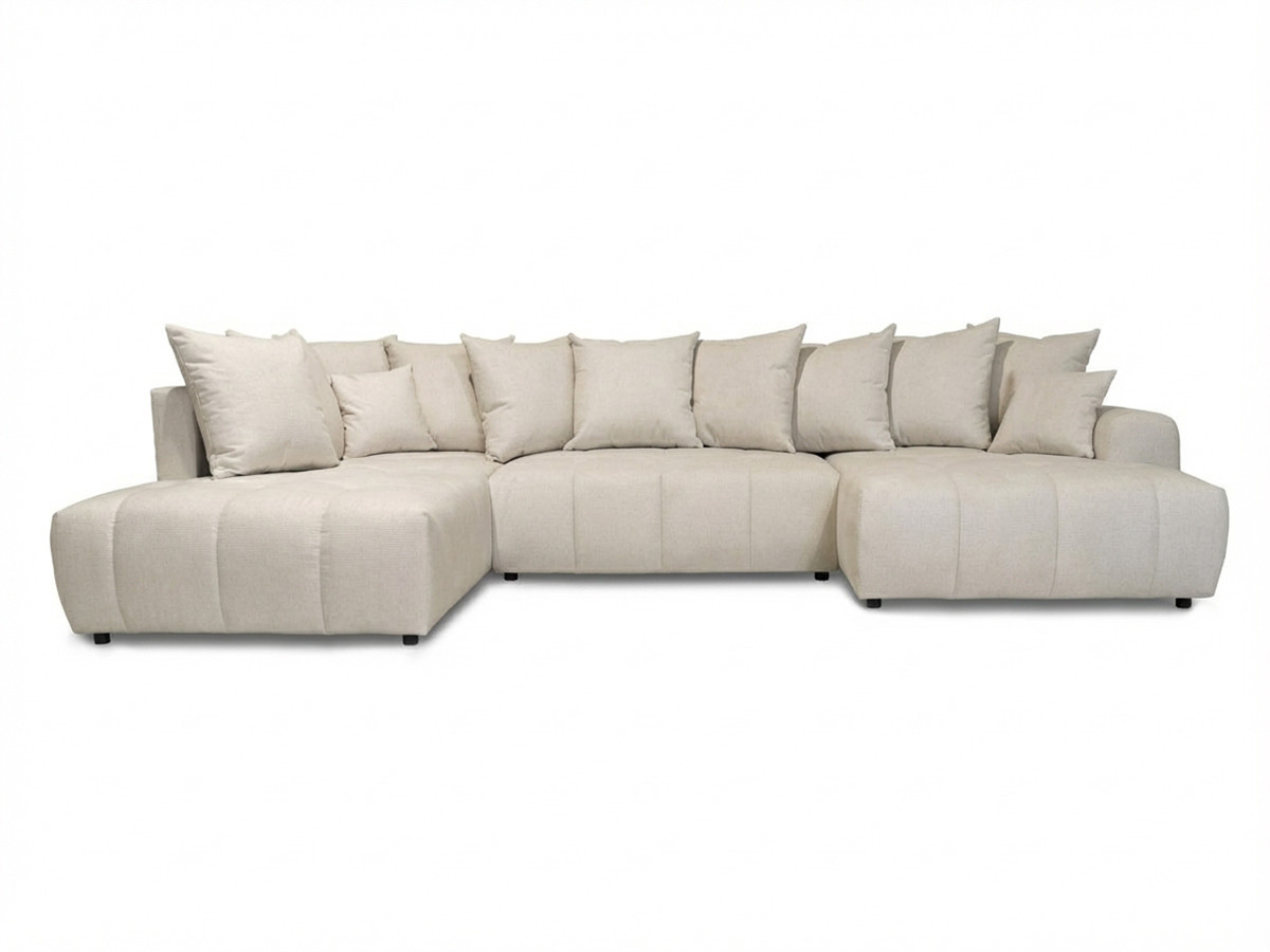 Bobochic Roxelane Wohnlandschaft Melange-Stoff Beige Ecke rechts