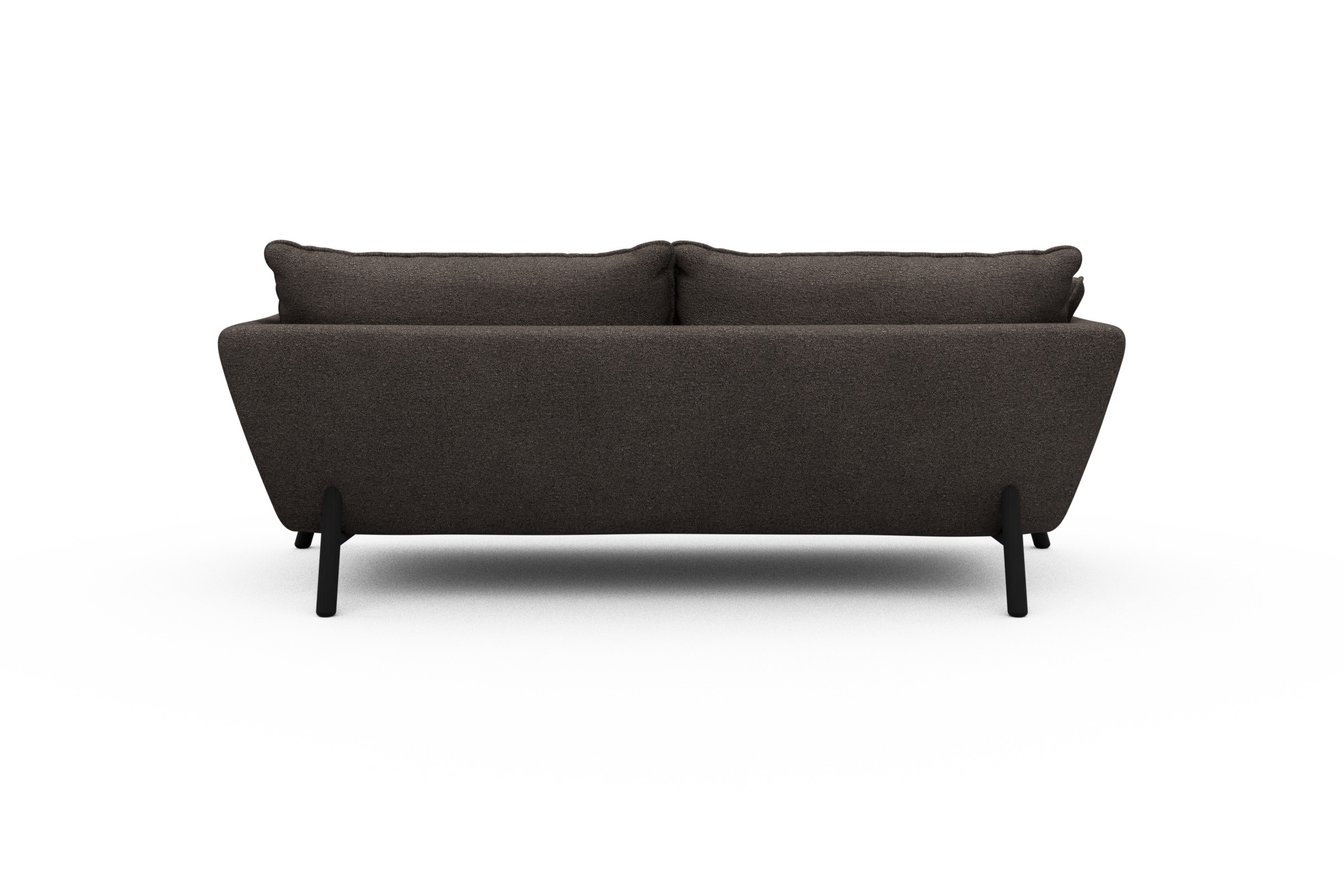 Sofa Emil PREMIUM 3-Sitzer Beinfarbe Eiche Schwarz Boucle-Taupe