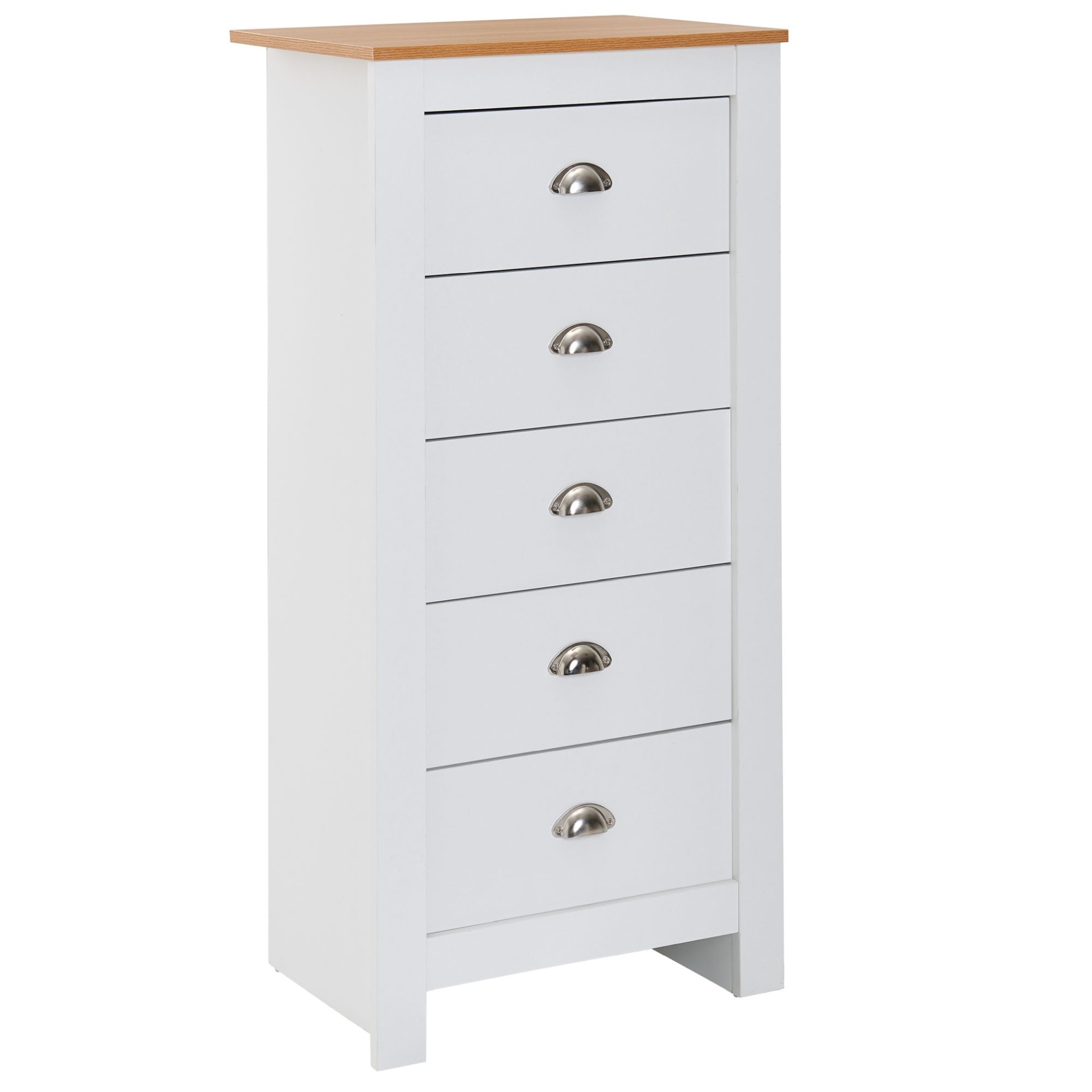 Kommode Breidavik Weiß 53 × 39 × 114 cm