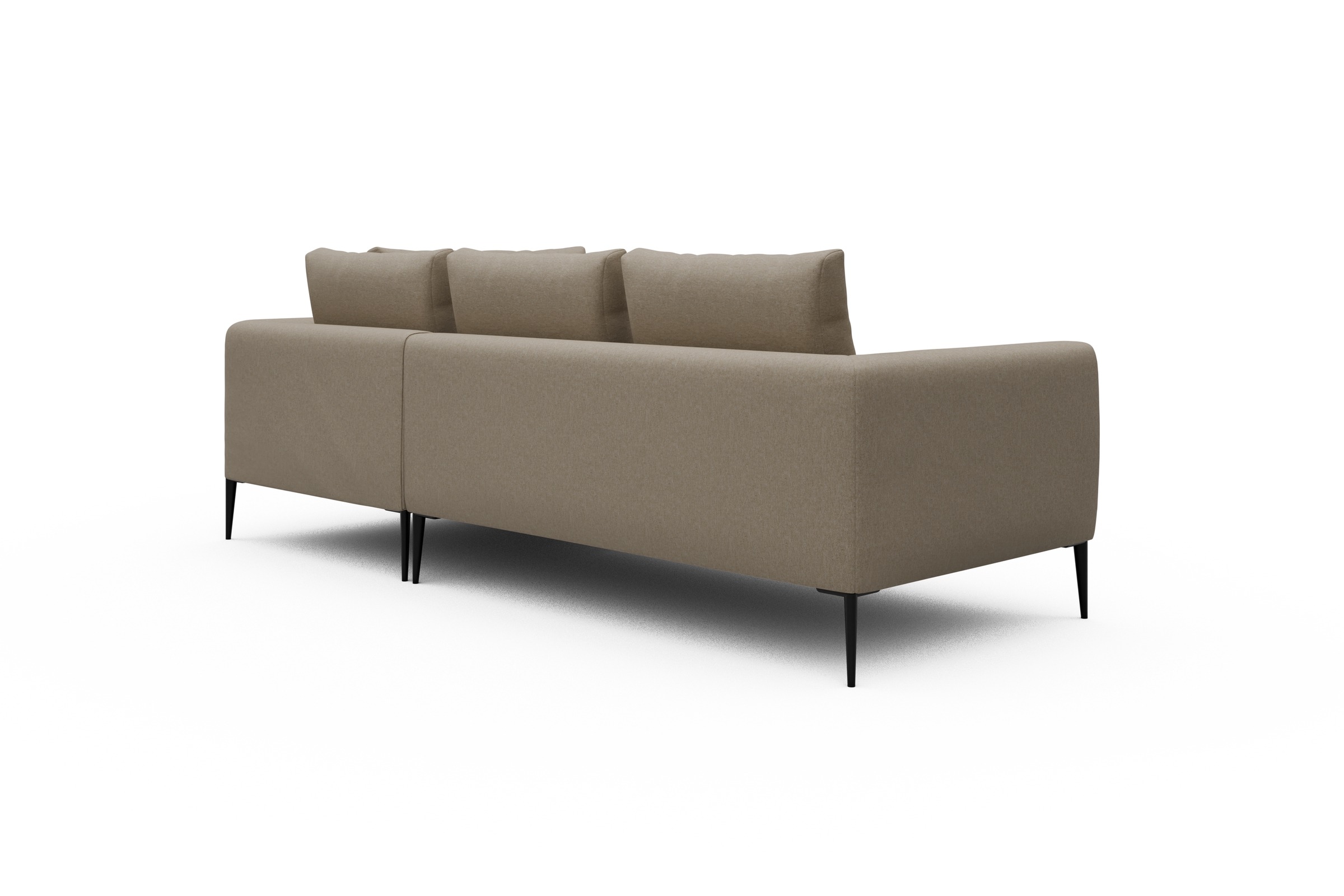 Ecksofa Paul Relax-Ecke rechts mit 2-Sitzer Satya-Natural
