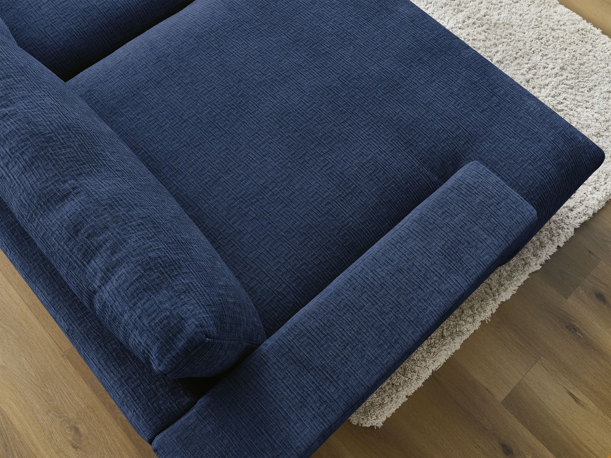 Bobochic Leonard Sofa 4-Sitzer 234 × 159 cm Strukturstoff Dunkelblau