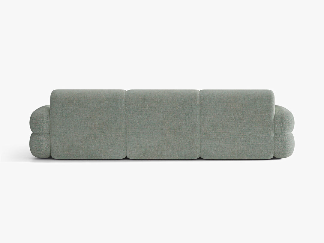 Micadoni Neo Ecksofa 4-Sitzer Rechts Chenille SILENCIO Gedämpftes Blau