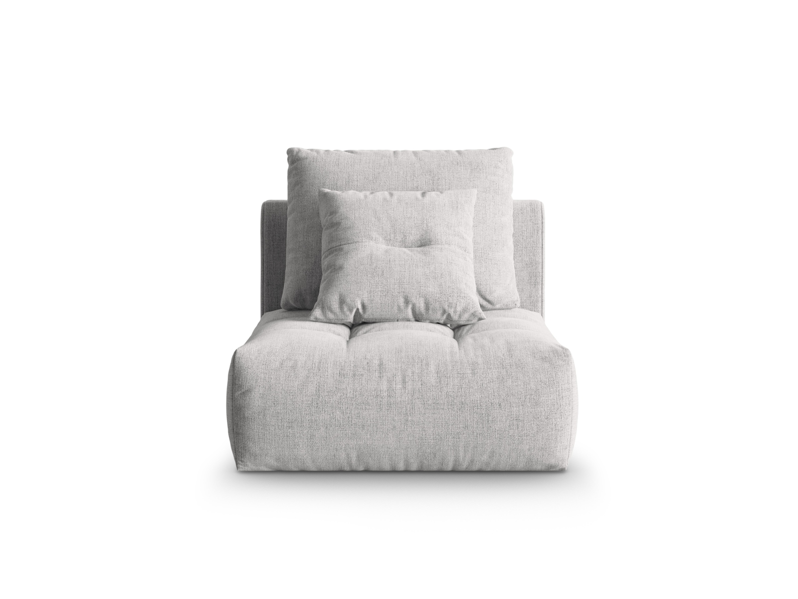 Micadoni Armloses Modul Bloom Strukturierter Stoff City Silber moebelfaktor