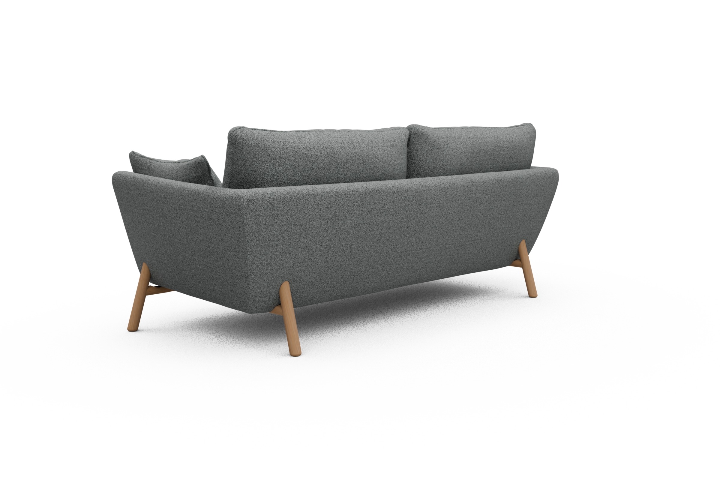 Sofa Emil 3-Sitzer Beinfarbe Eiche Natur Aivi-Gravet-Grey