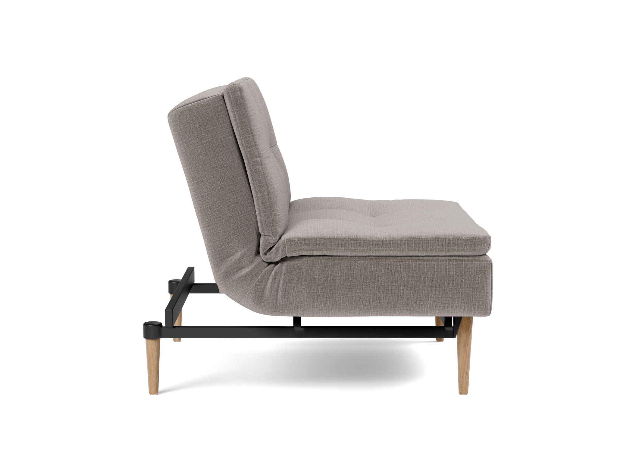 Sessel Dublexo Chenille Esina 418-Truffle Beine Styletto Eiche hell