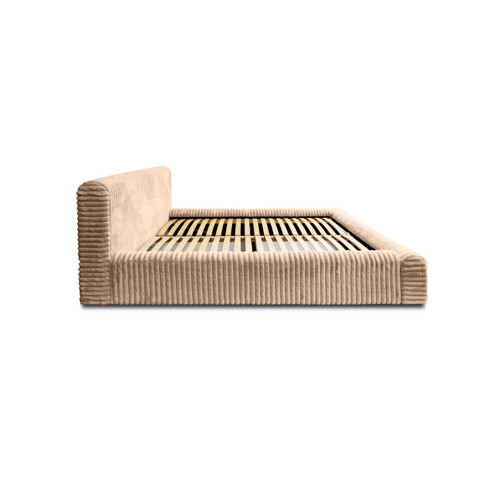Polsterbett Miloa Softcord mit Fellstruktur 160x200 mit Holzrahmen Vito 26