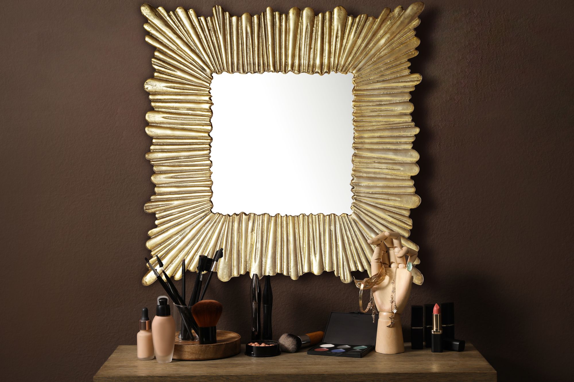 Wandspiegel Hestvika Gold 75 × 3 × 75 cm