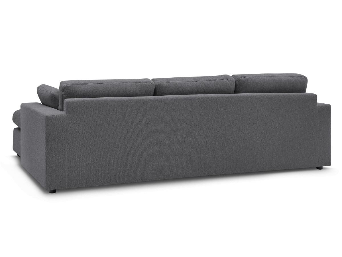Bobochic Belair Ecksofa 220 × 139 cm Stoff Dunkelgrau