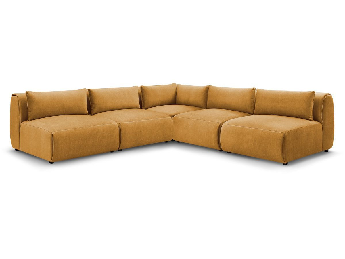 Bobochic Jeanne Ecksofa 299 × 299 cm Samt Gelb