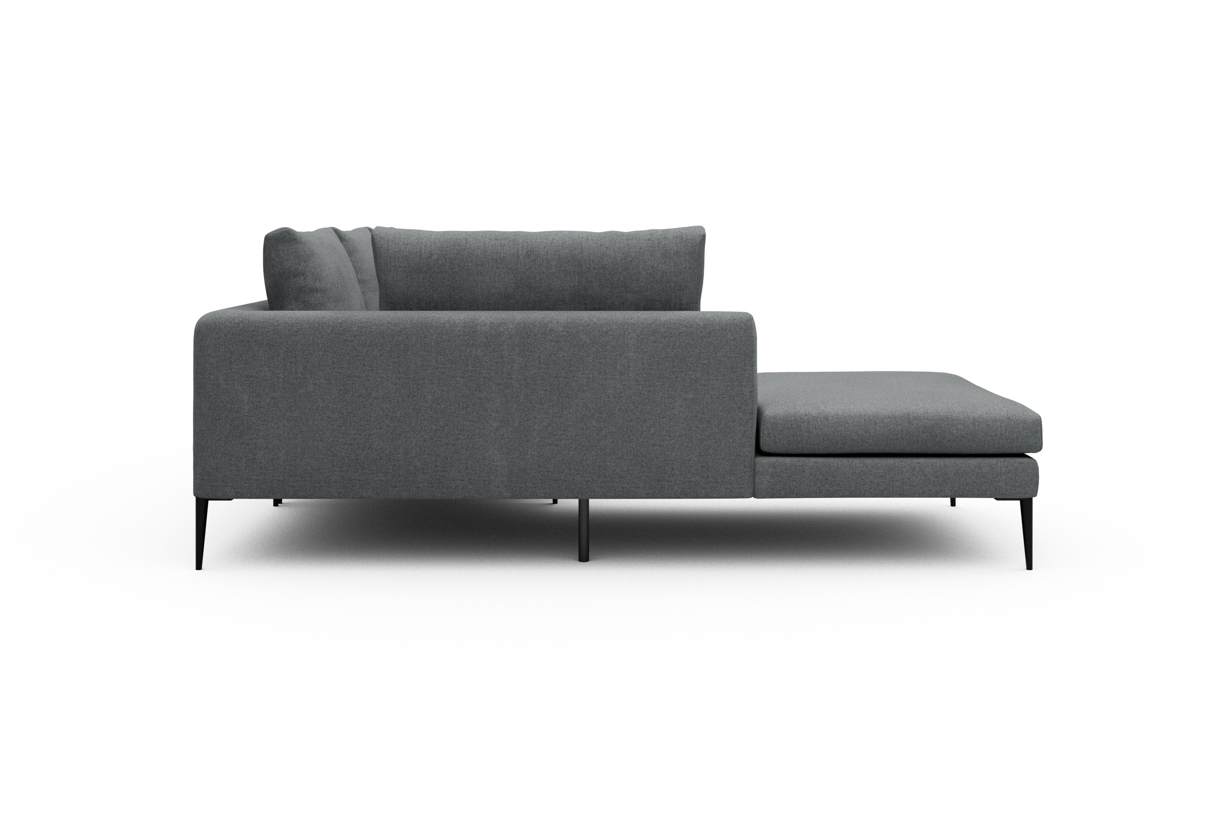 Ecksofa Paul Relax-Ecke links mit 2-Sitzer Casone-Gravel-Grey