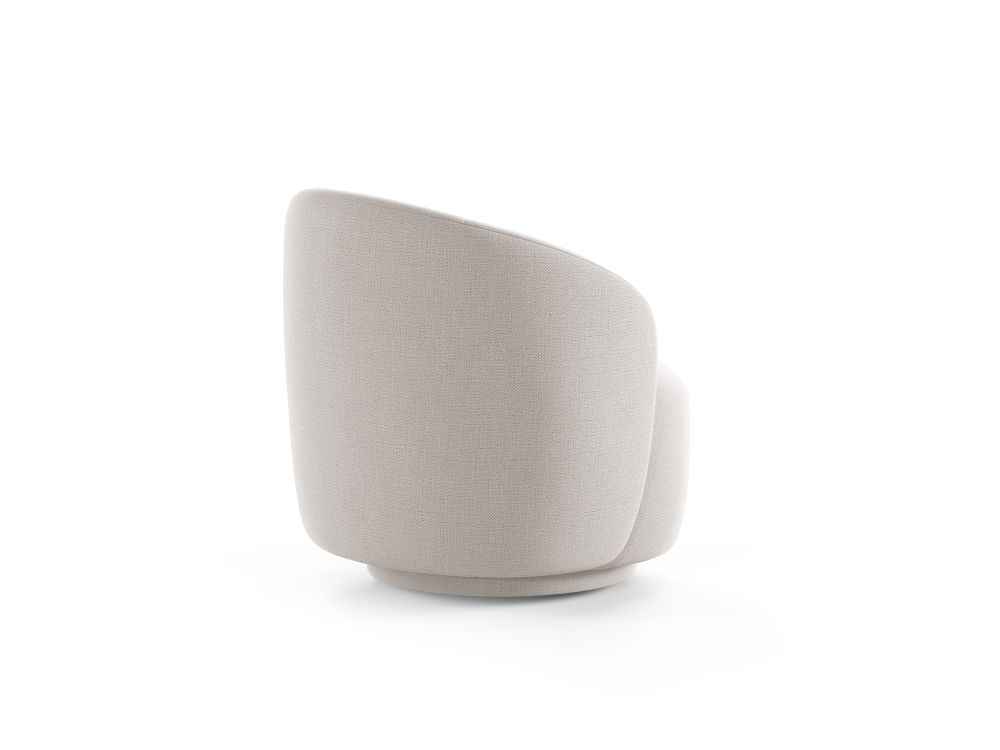 Cosmopolitan Design Drehsessel Savona kleine Version Strukturierter Stoff Moly Helles Beige