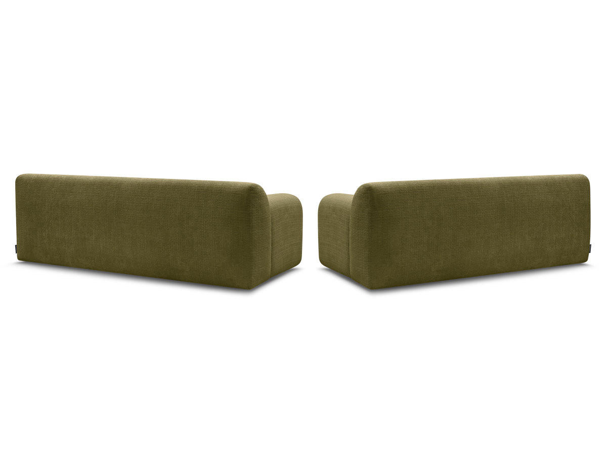 Bobochic Melisse Sofa 5-Sitzer Strukturstoff Grün