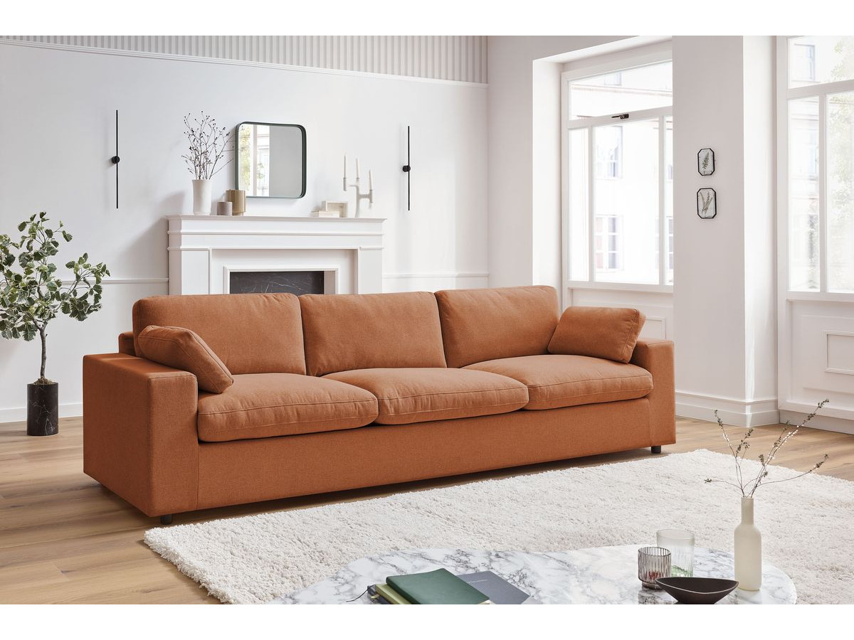 Bobochic Belair Sofa 4-Sitzer Stoff Orange