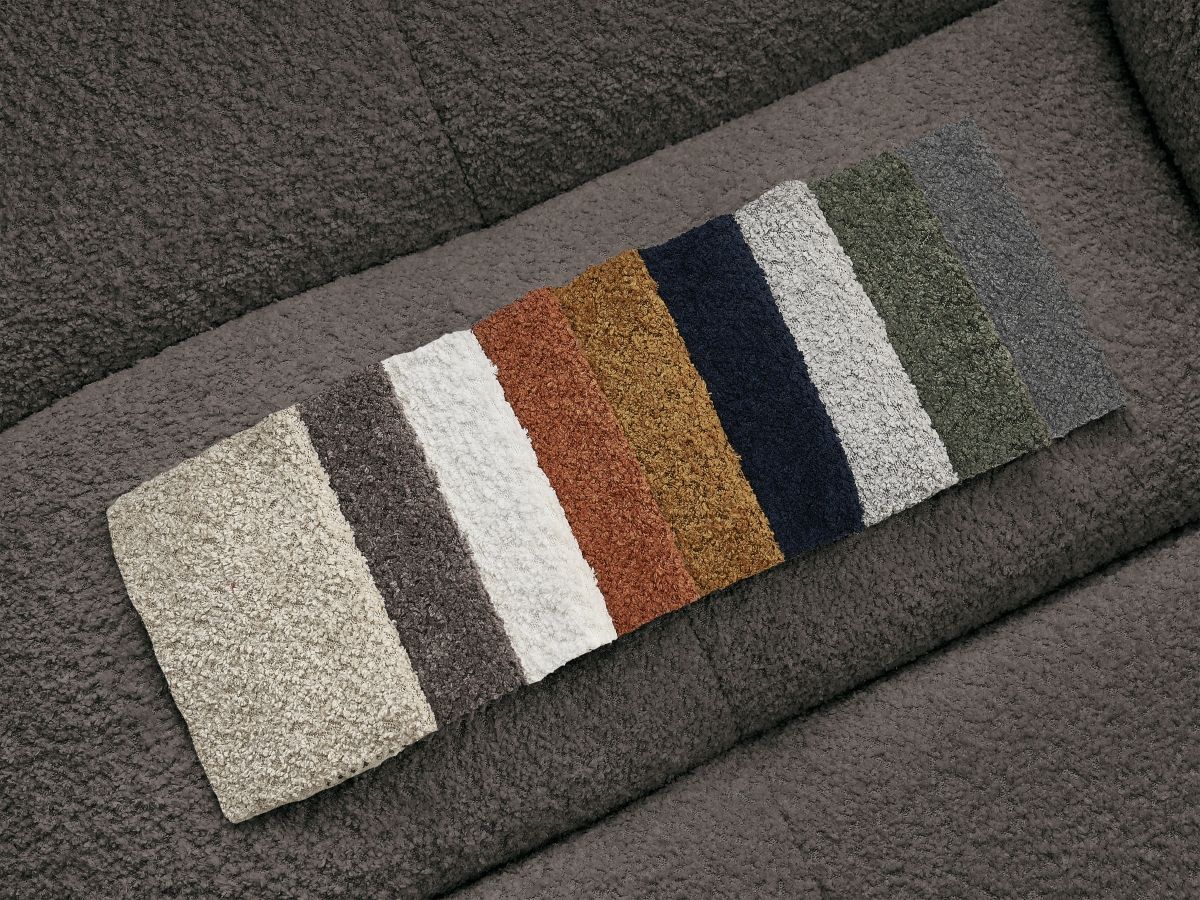 Bobochic Cloud Schlafsofa 3-Sitzer Bouclé-Stoff Braun