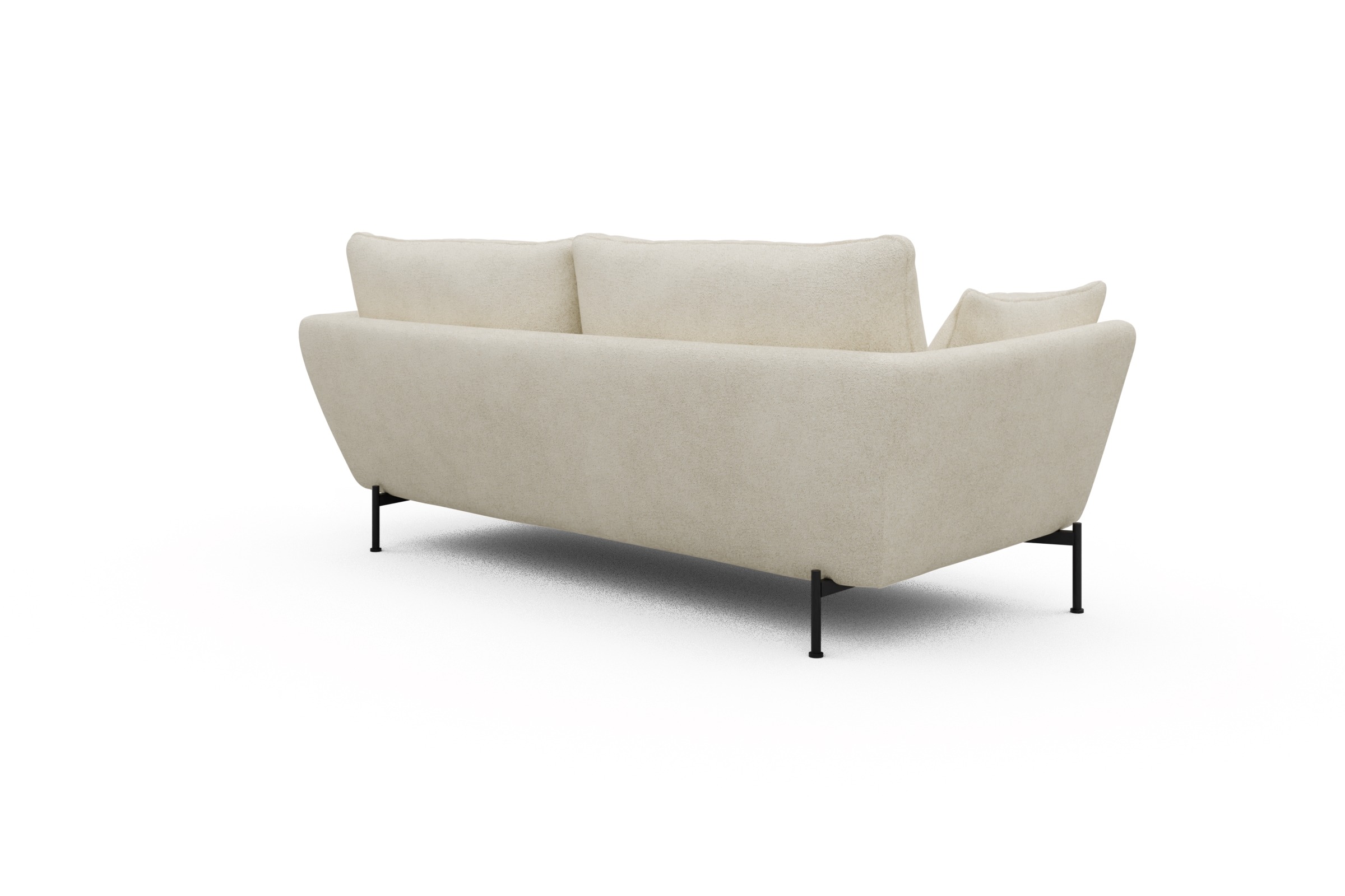 Sofa Anton 3-Sitzer Boucle-Off-White
