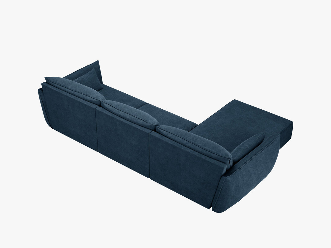 Micadoni Ecksofa Kaelle 4-Sitzer Links Chenille Over The Horizon Königsblau