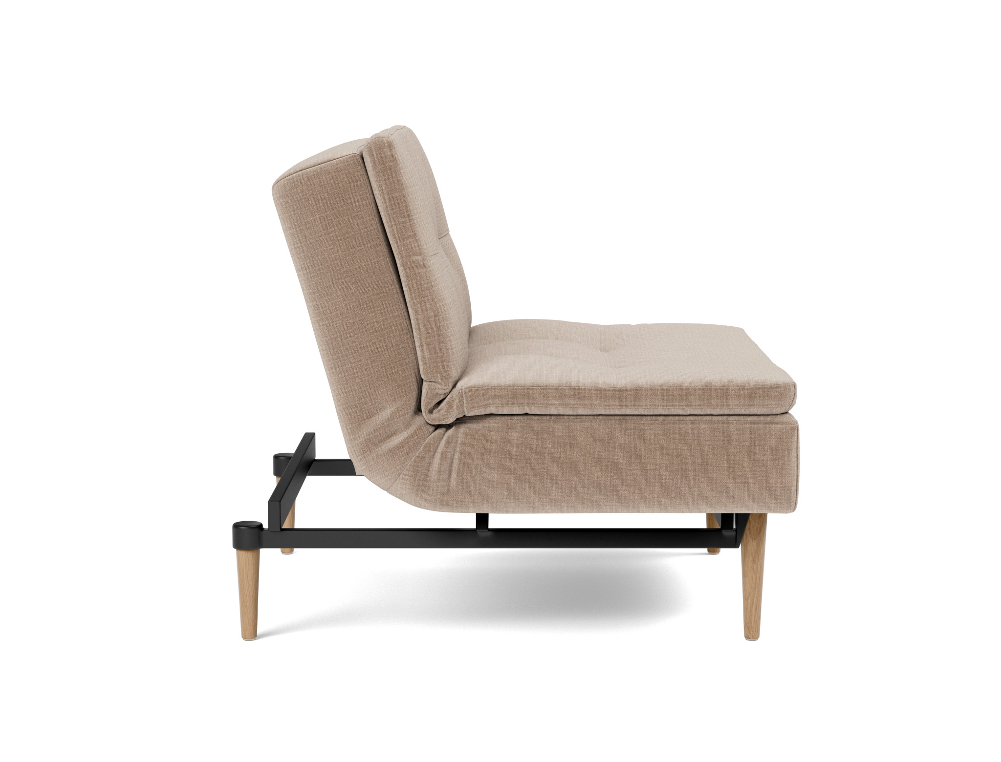 Sessel Dublexo Chenille Esina 417-Mocha Beine Styletto Eiche hell