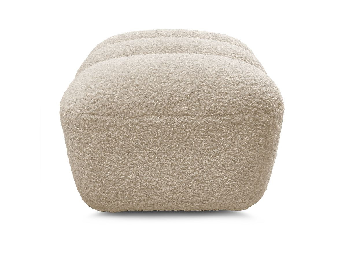 Bobochic Hippolyte Pouf Bouclé-Stoff Beige