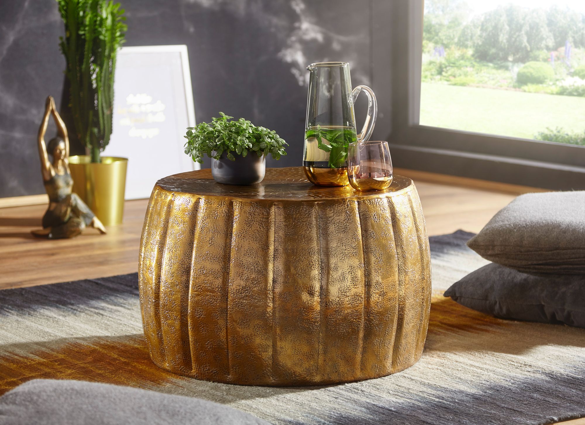 Couchtisch Ansager Aluminium Gold Ø 60 cm