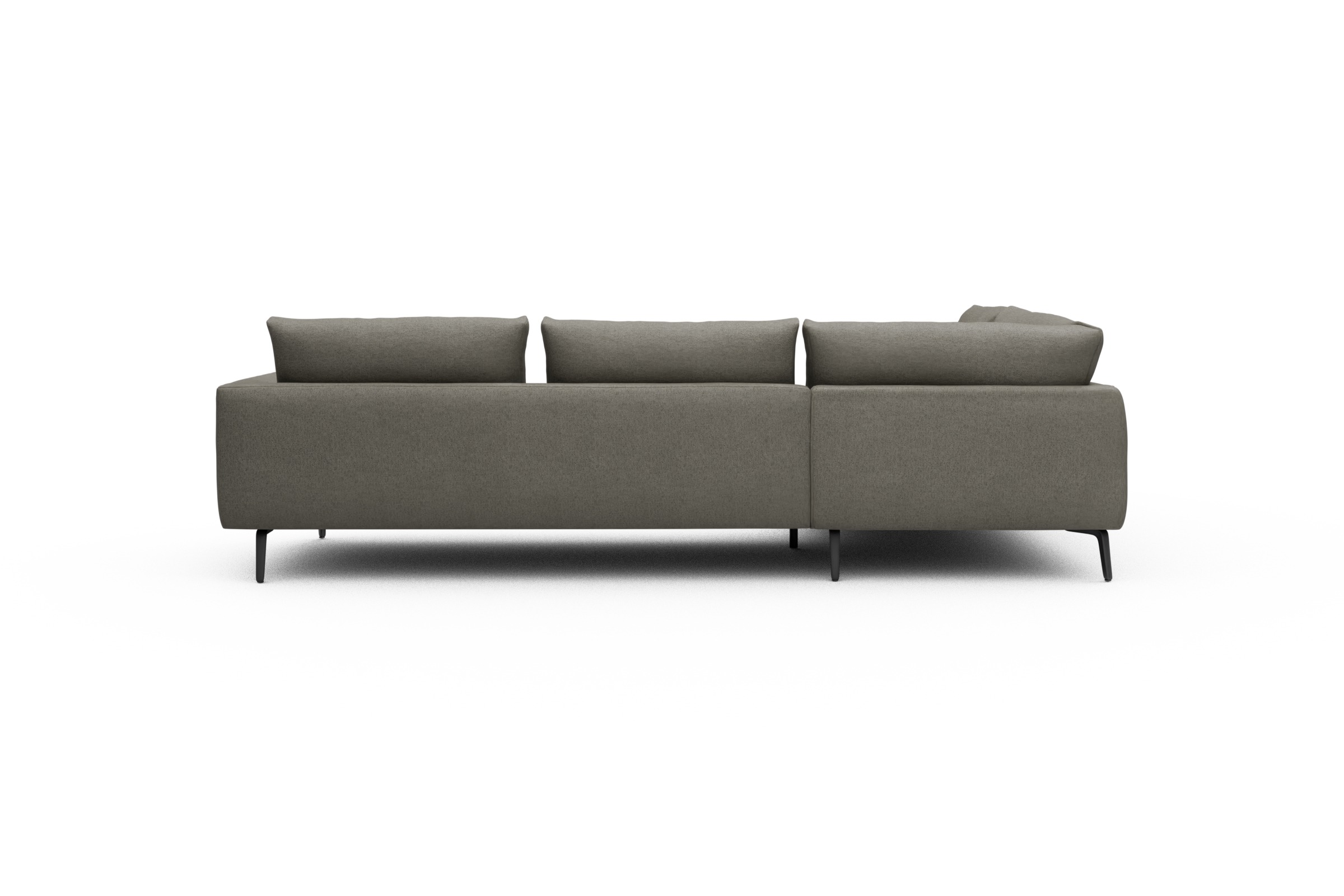Ecksofa Karl Relax-Ecke links mit 2,5-Sitzer Denari-Warm-Grey